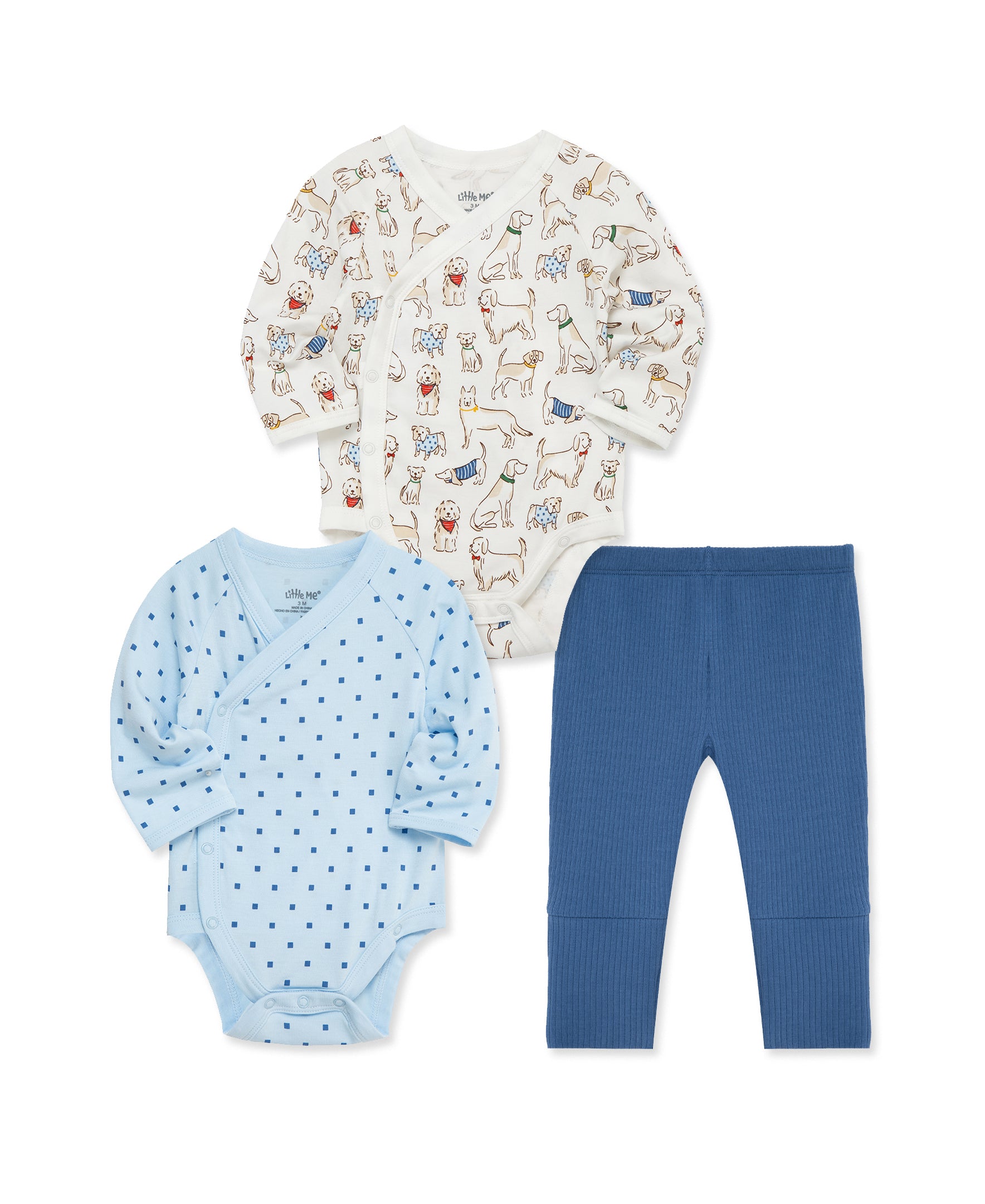 Pup Parade 3-Piece Bodysuit & Pant Set - Little Me