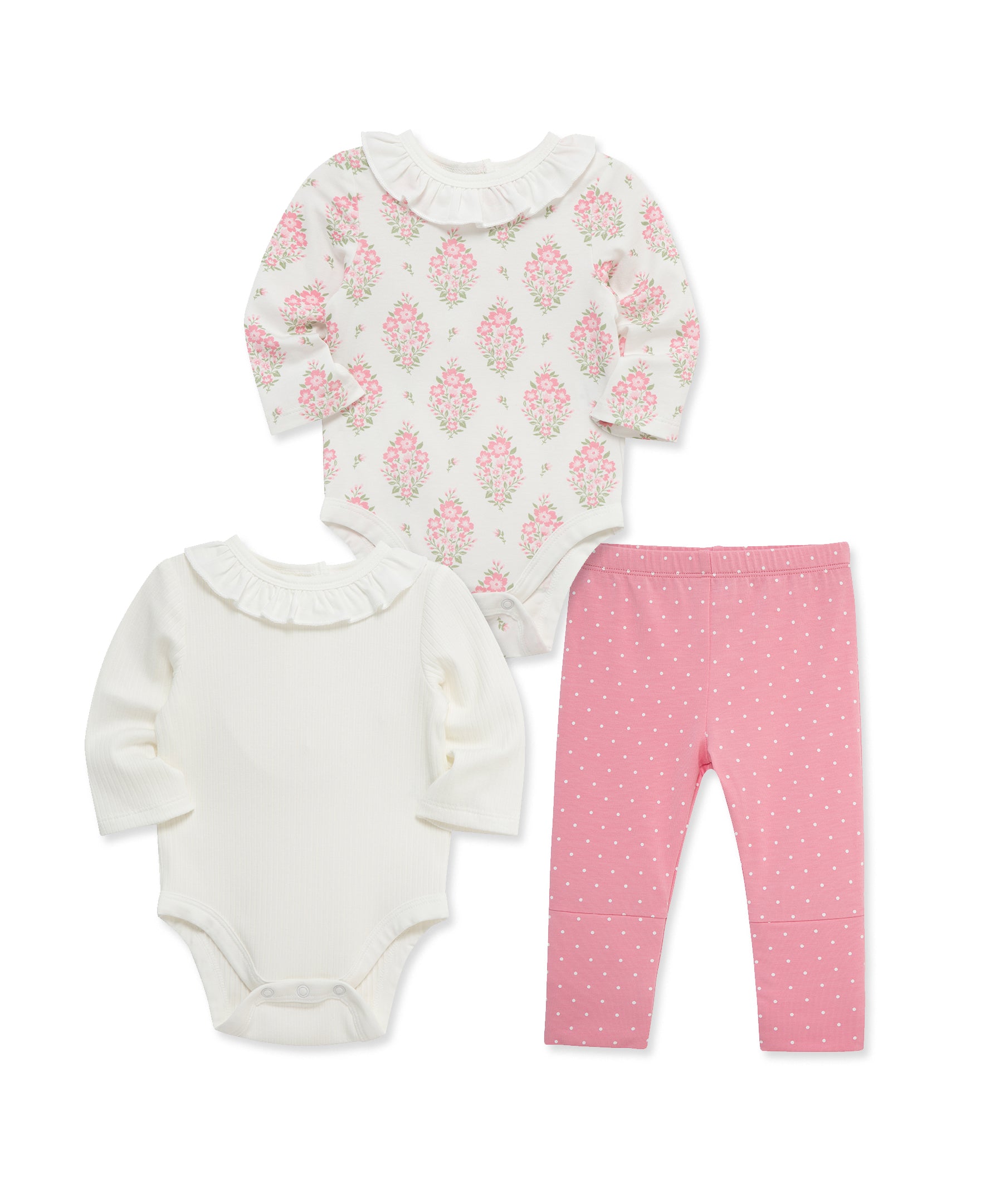 Floral Flame 3-Piece Bodysuit & Pant Set - Little Me