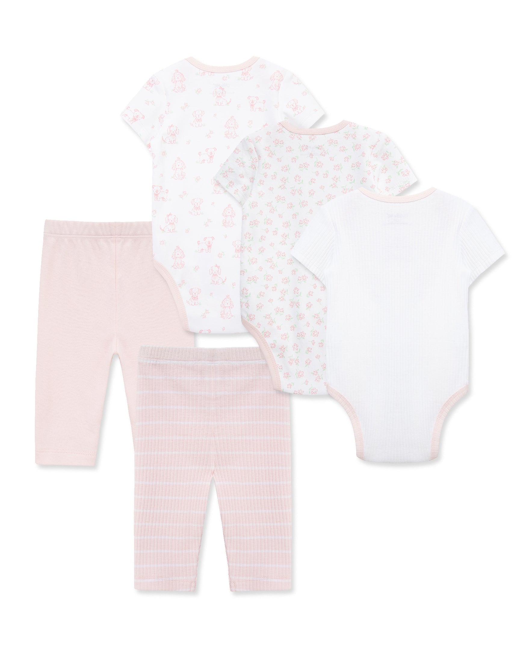Pretty Puppies 5-Piece Bodysuits & Pants Set - Little Me