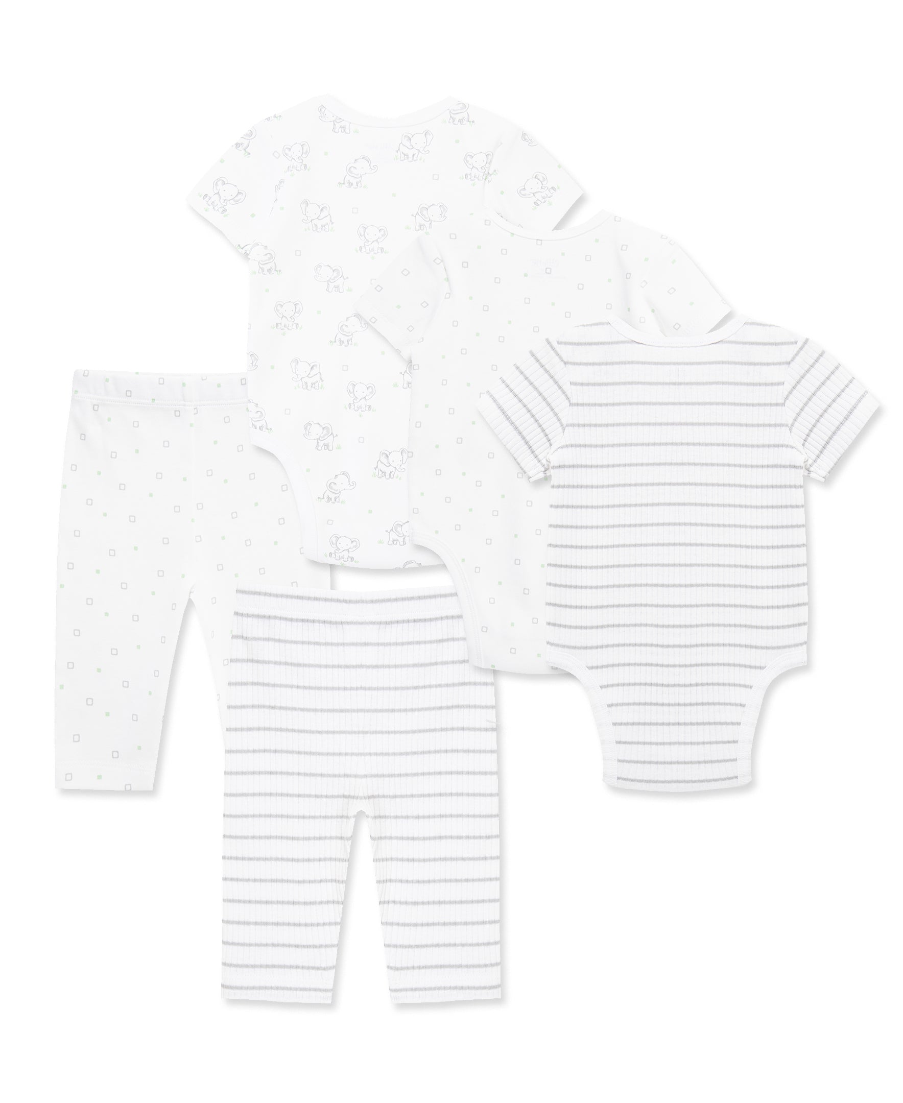Baby Elephants 5-Piece Bodysuits & Pants Set - Little Me