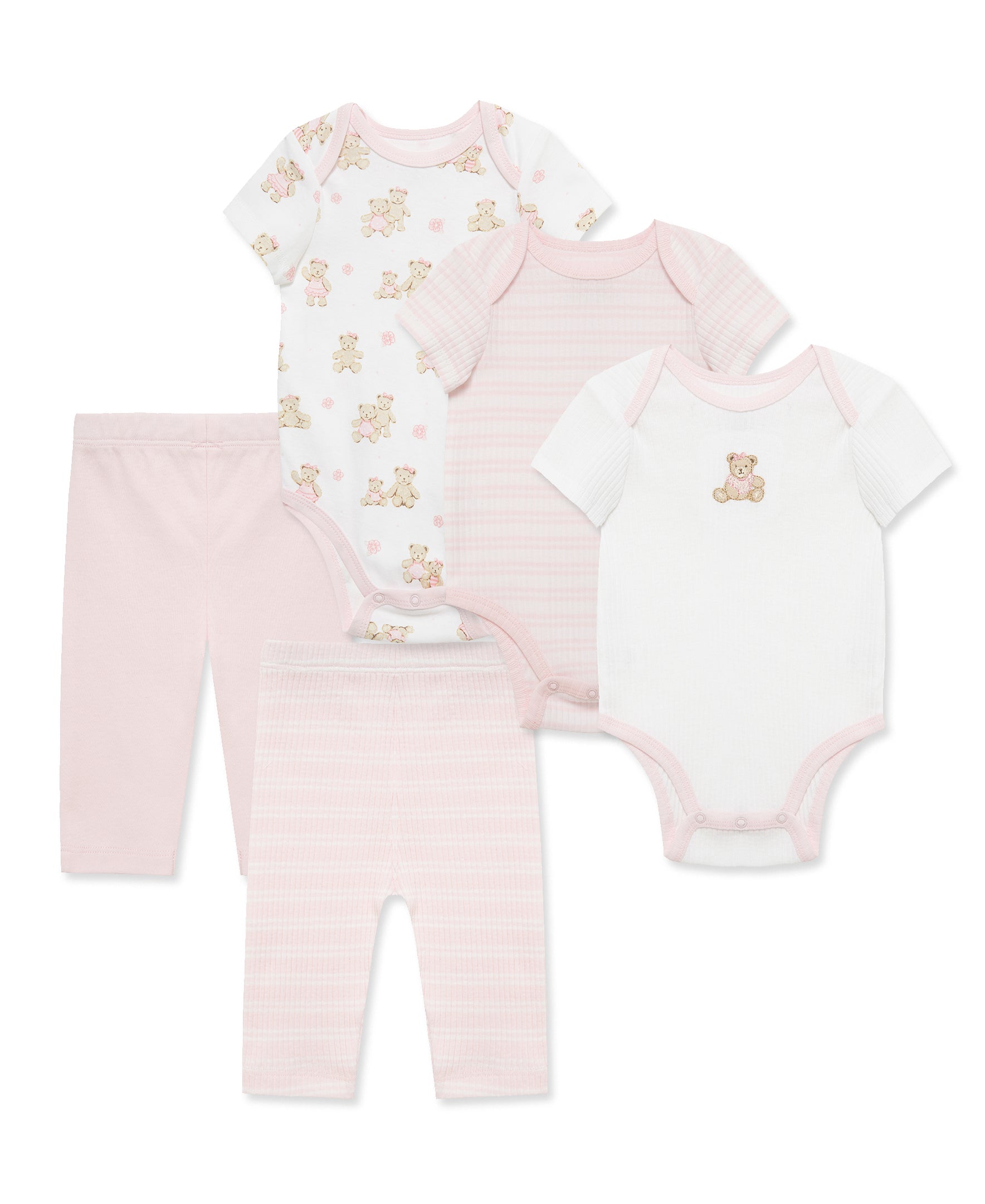 Dainty Bears 5-Piece Bodysuit & Pant Set - Little Me