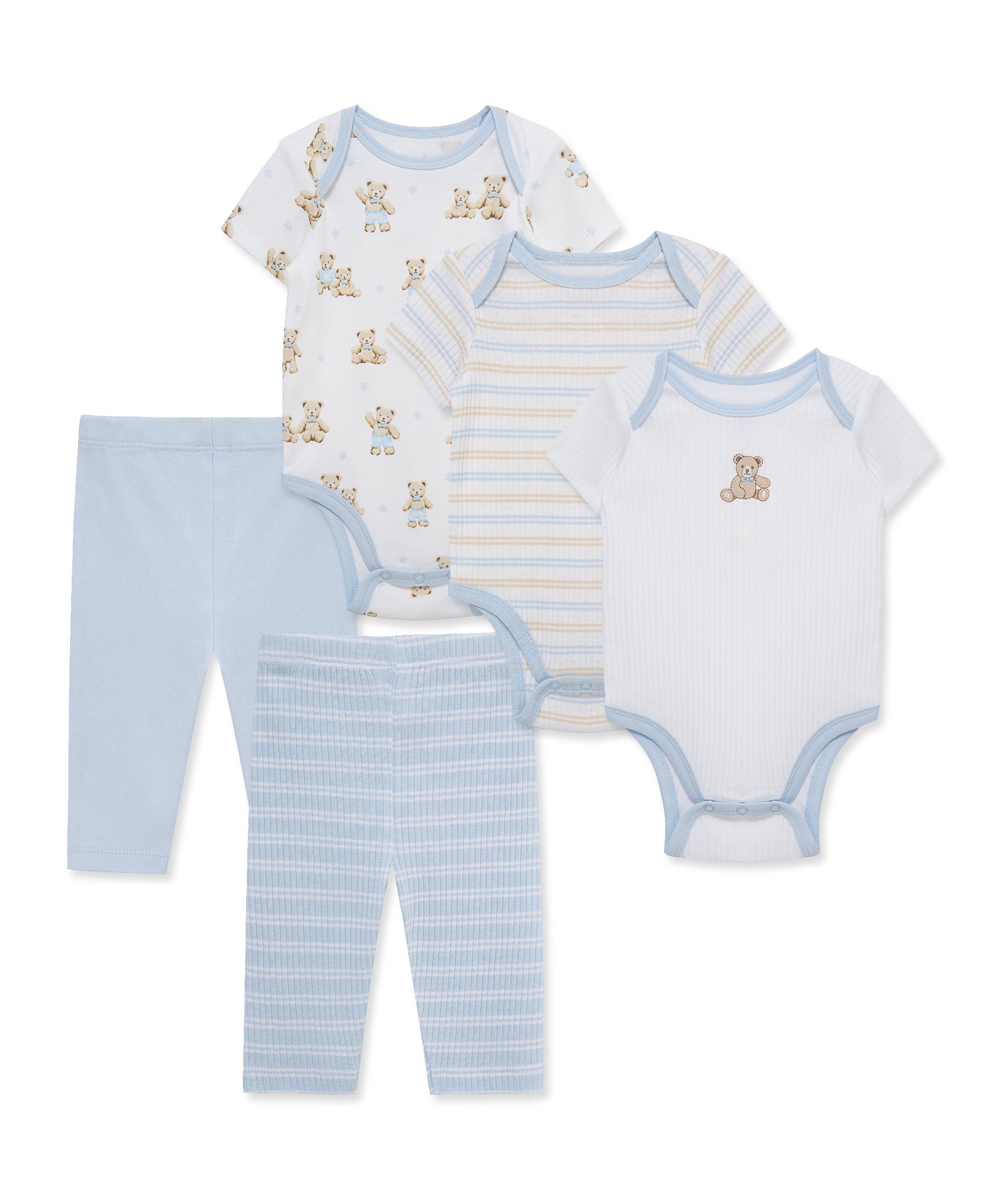 Dashing Bears 5-Piece Bodysuit & Pant Set - Little Me