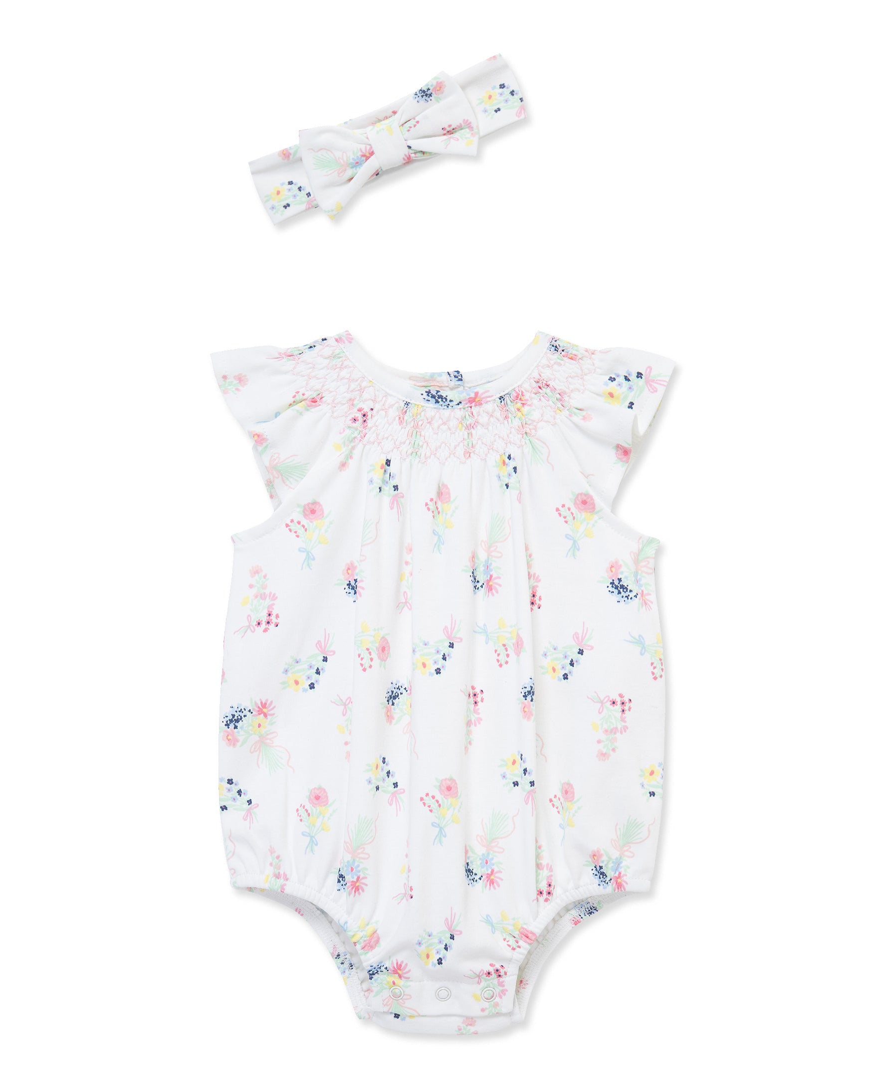 Smocked Bubble & Headband