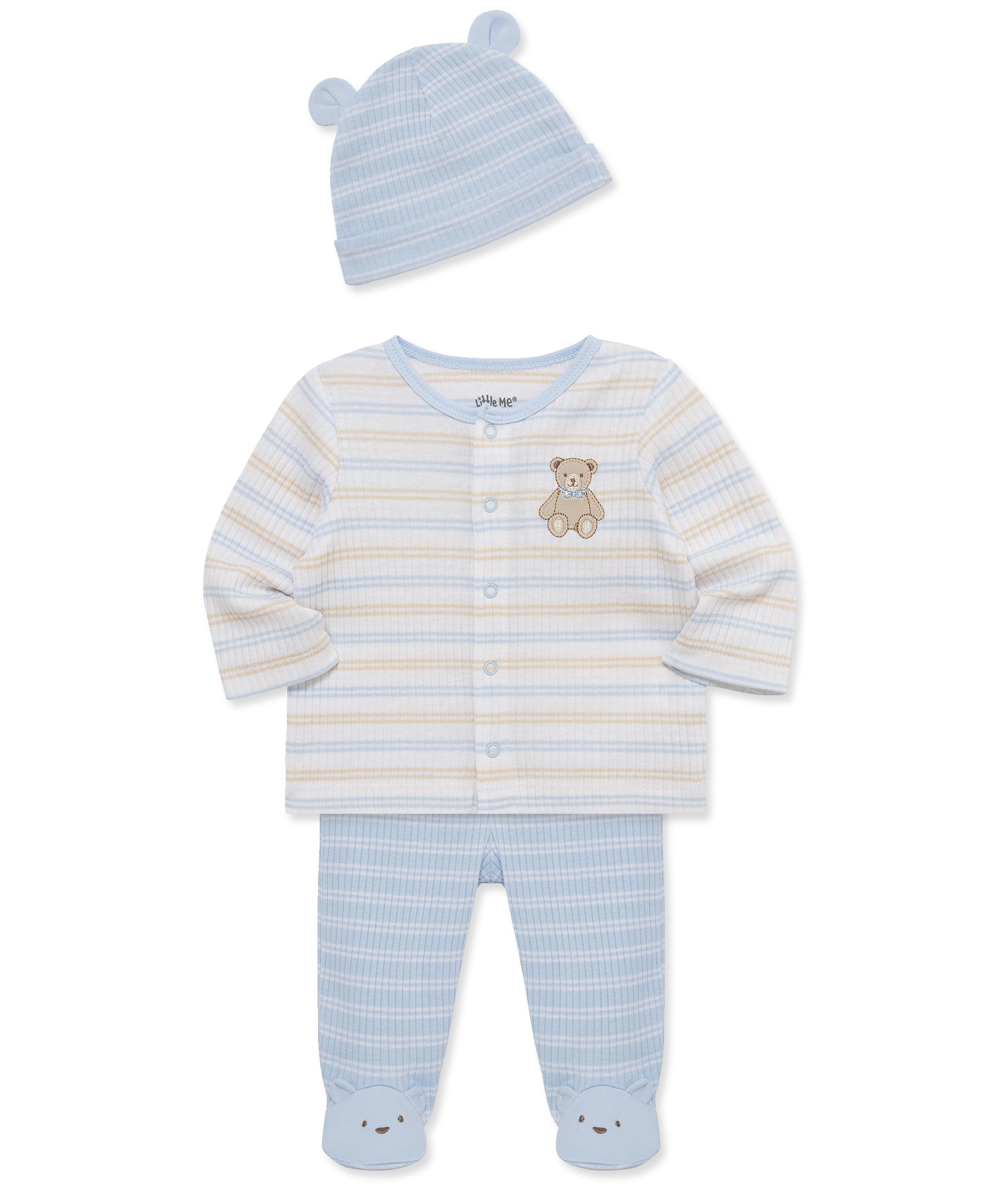 Dashing Bears Cardigan Set & Hat - Little Me