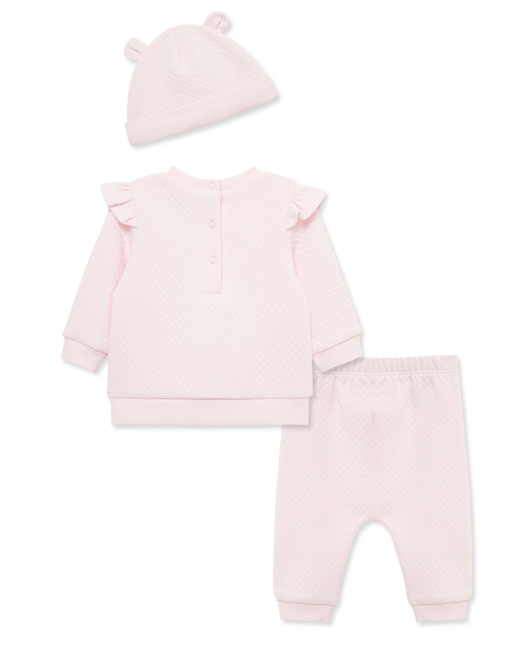 Dainty Bears Quilted Pant Set & Hat - Little Me