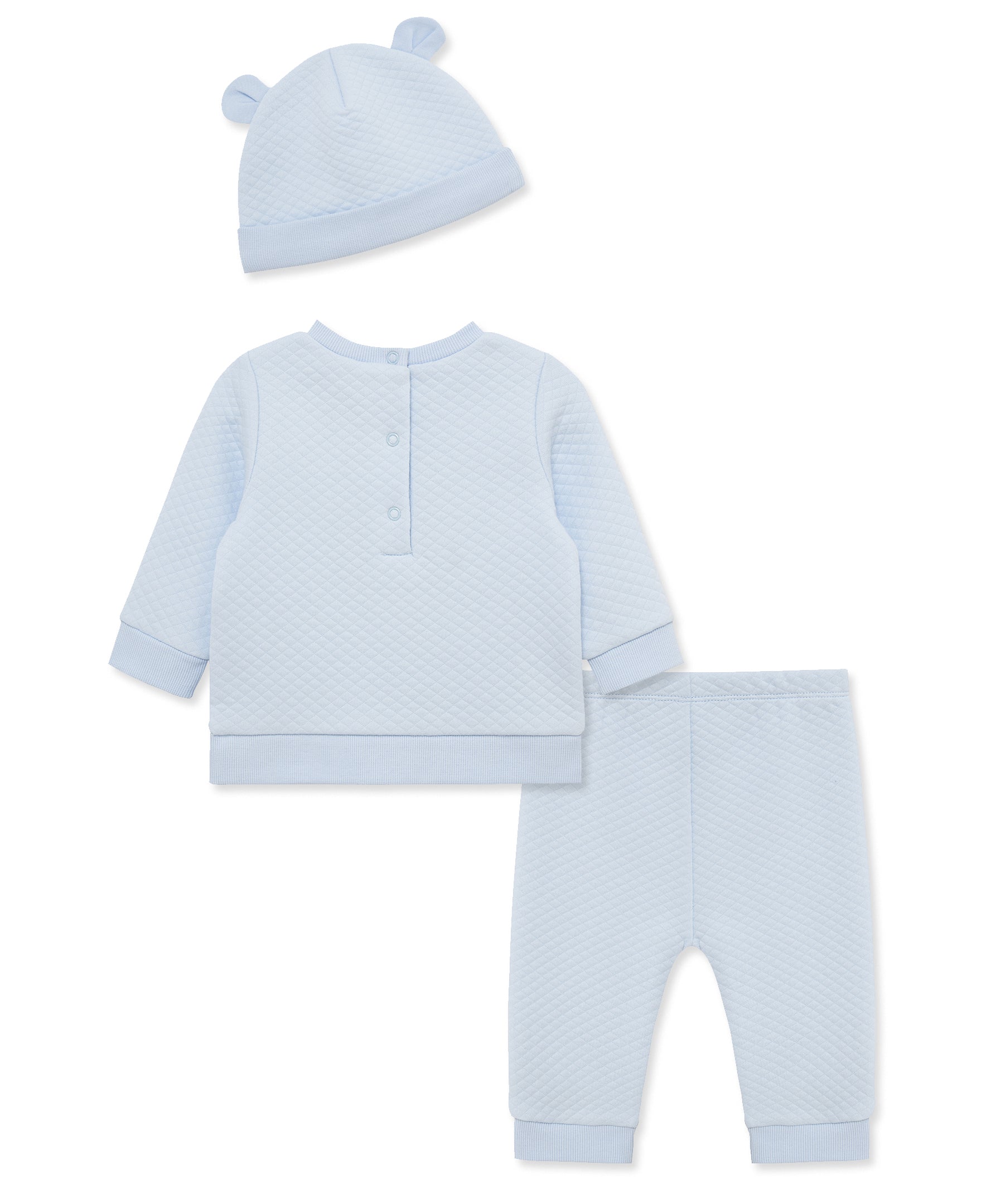 Dashing Bears Quilted Pant Set & Hat - Little Me