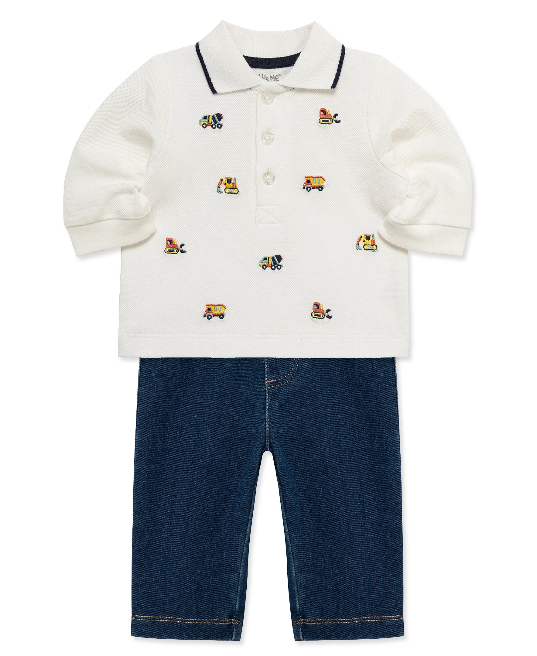 Construction Crew Tiny Trucks Pant Set (3M-12M) - Little Me