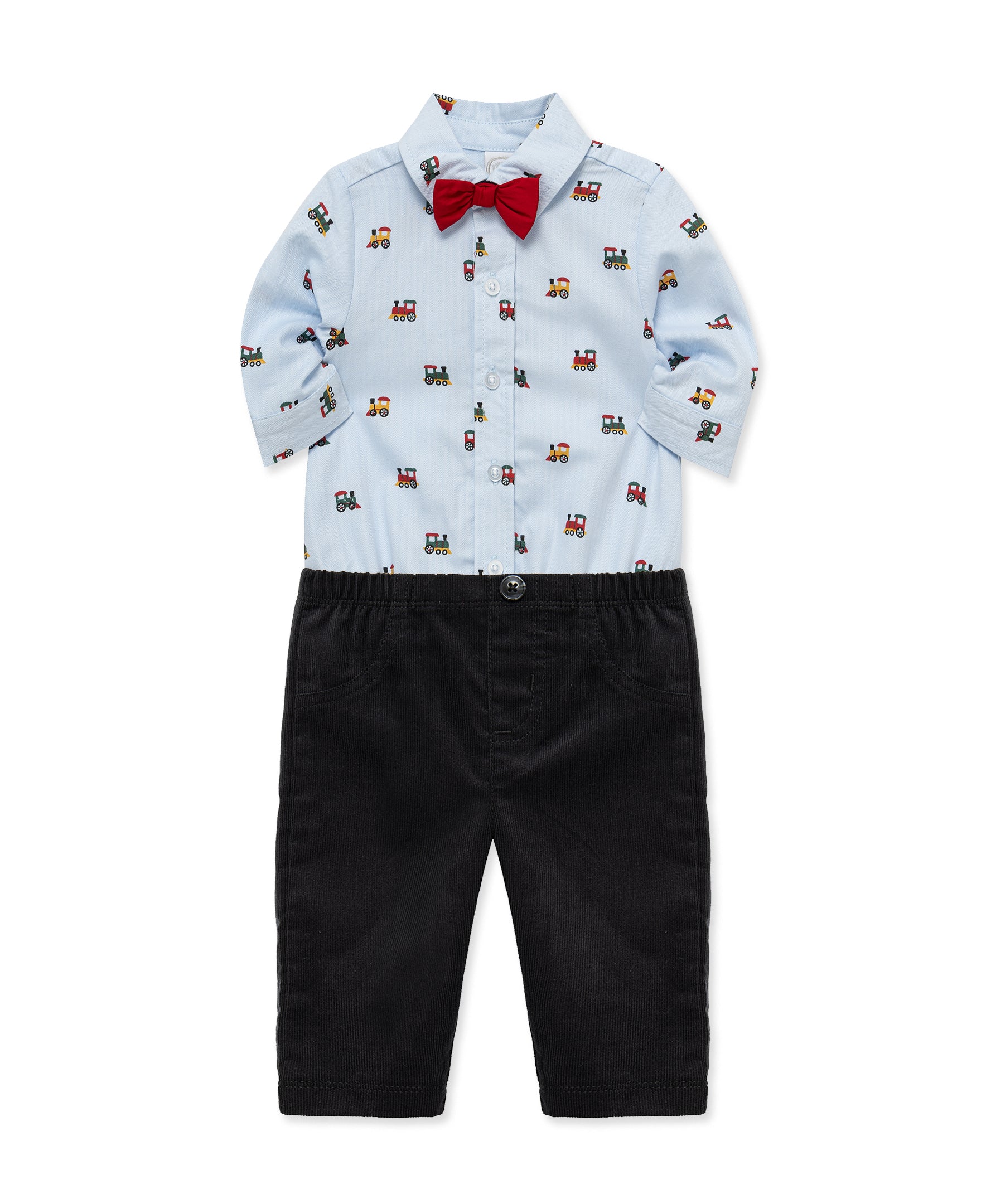 Train Treasures Dressy Pant Set (3M-9M) - Little Me