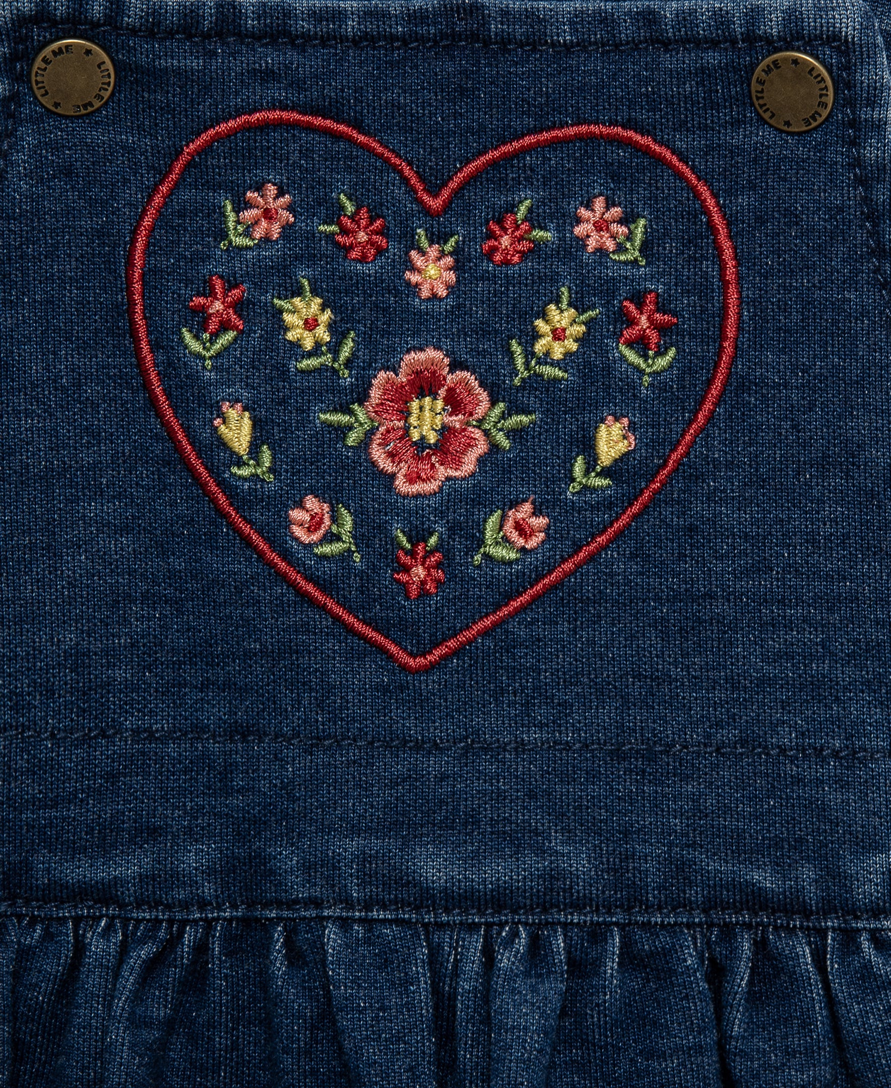 Blossom Blues Heart Overall Set (3M-12M) - Little Me