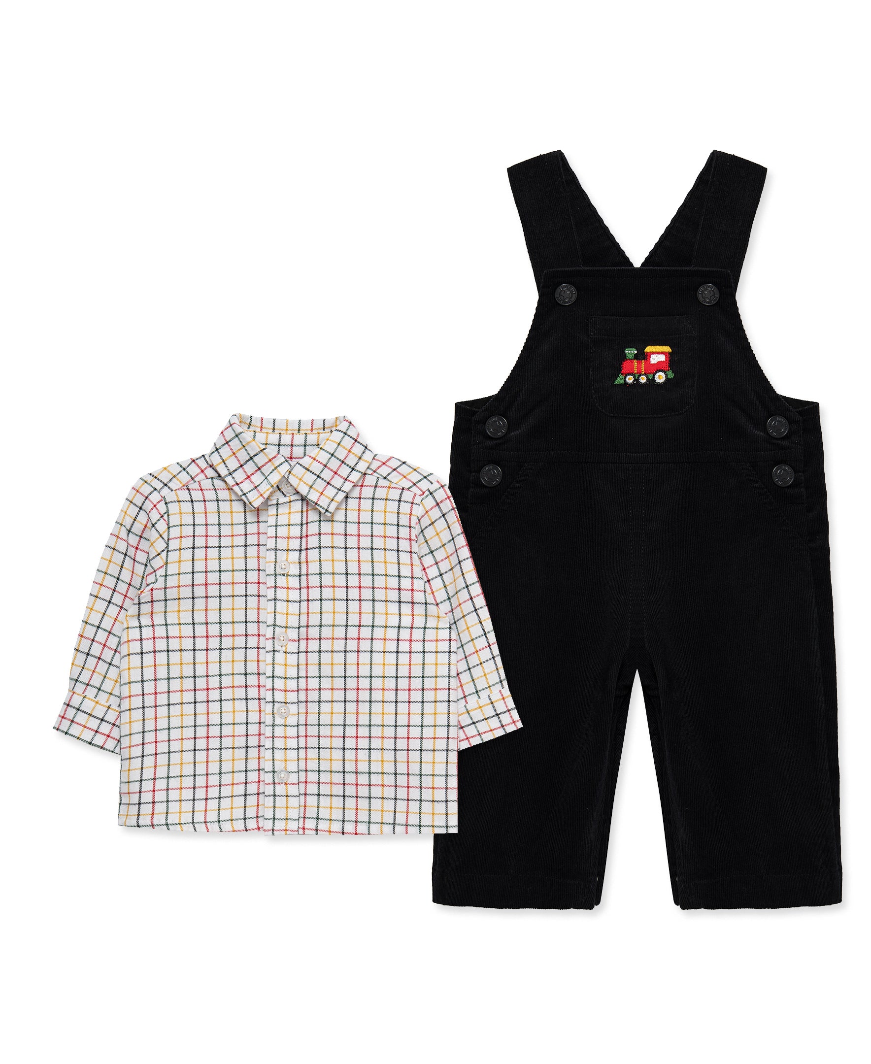 Train Treasures Overall Set (3M-9M) - Little Me