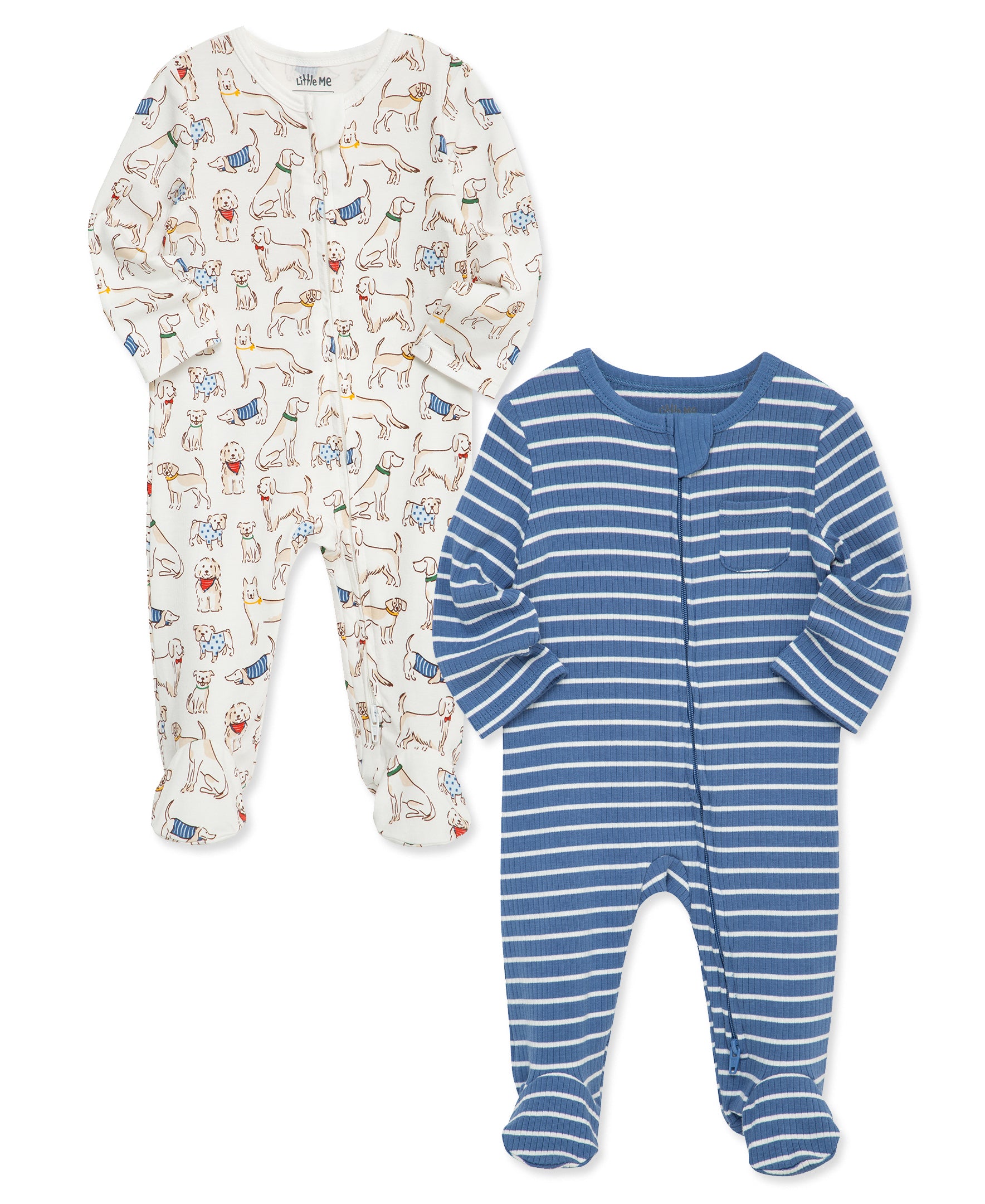 Puppy Parade Footies (2-Pack) - Little Me