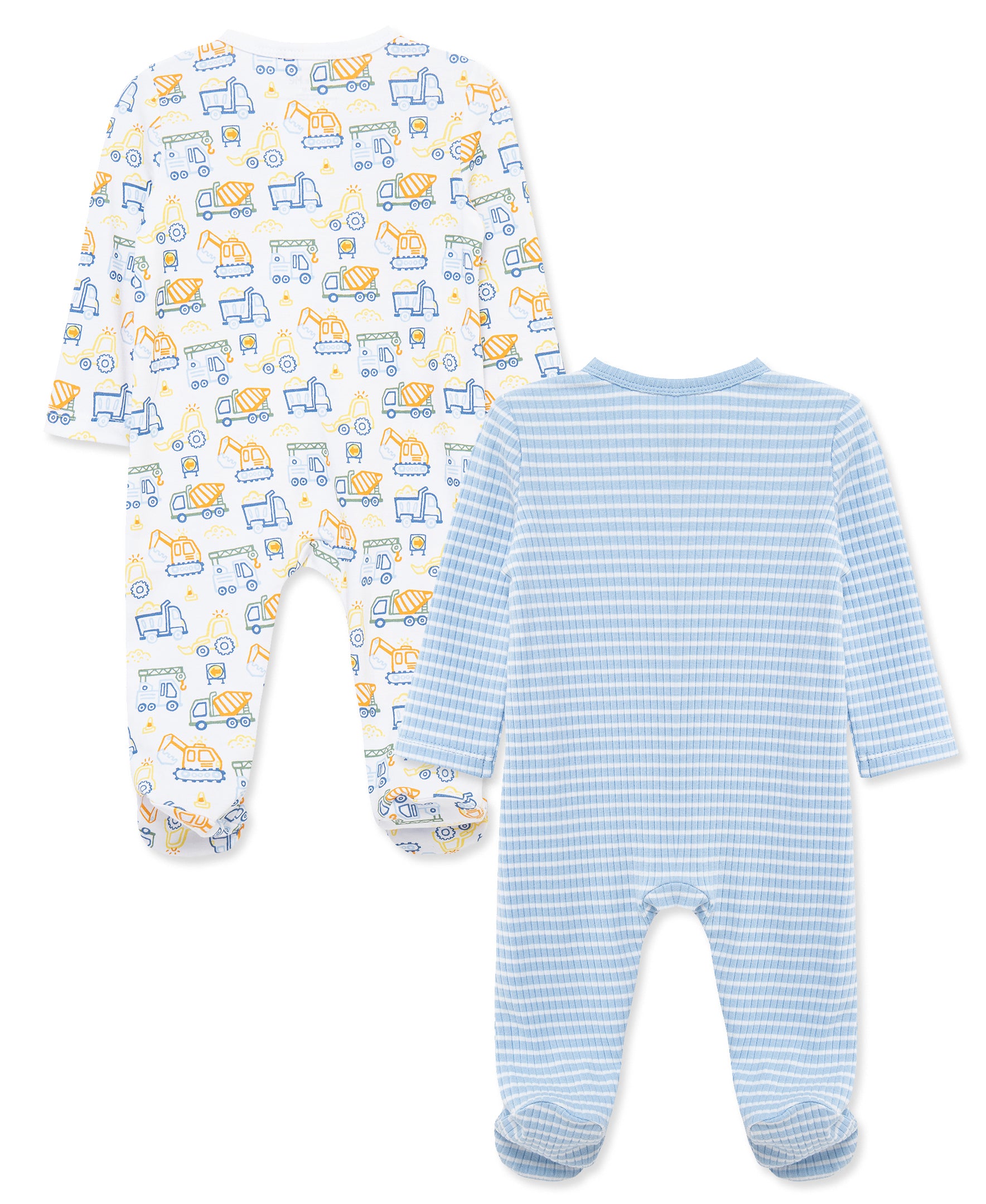 Trucks 2-Way-Zip Footies (2-Pack) - Little Me