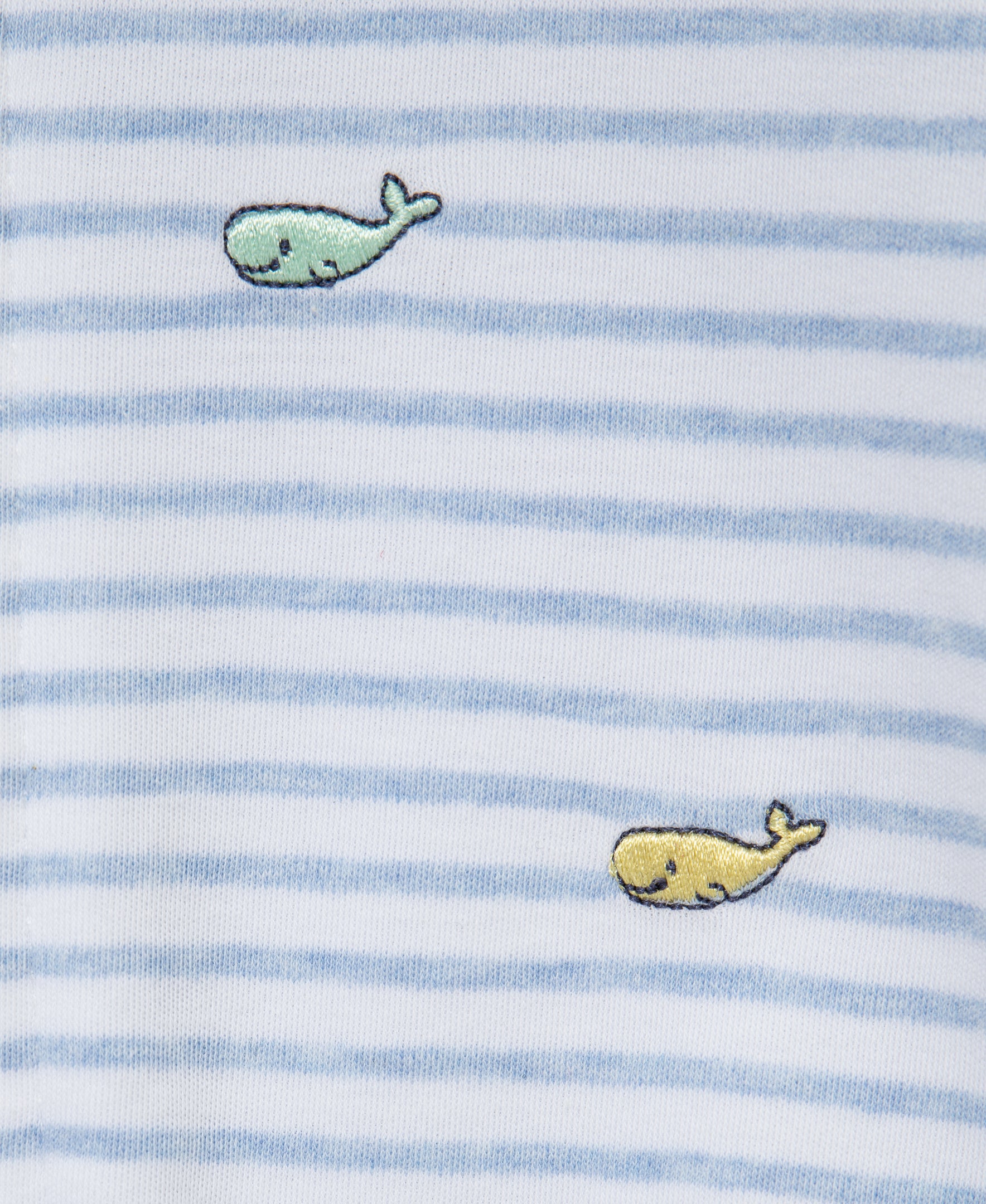 Whales 2-Way-Zip Footed One-Piece & Hat