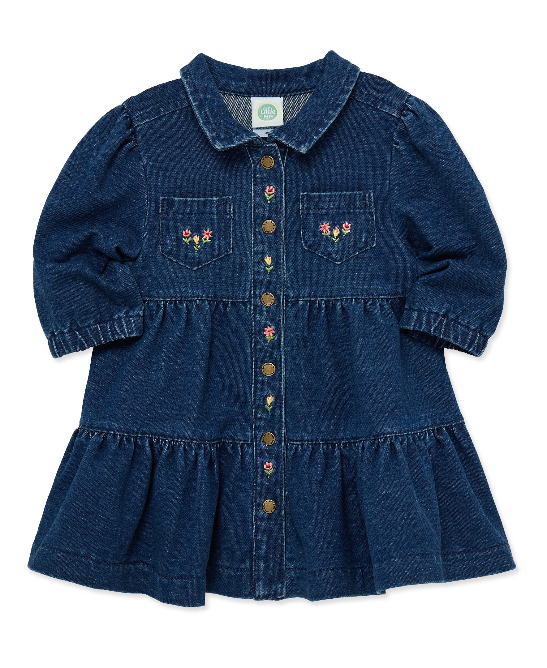 Blossom Blues Dress Set (3M-12M) - Little Me