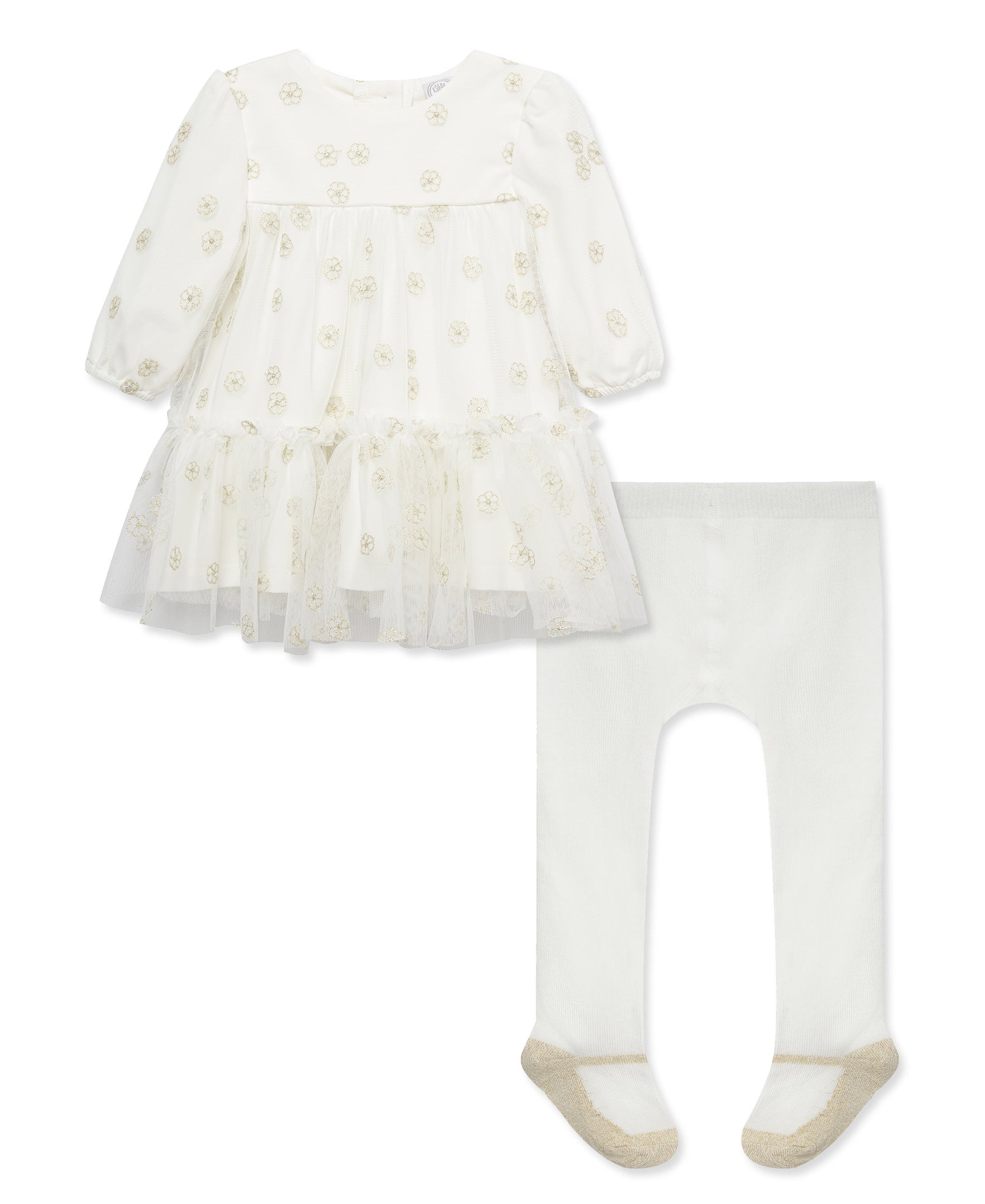 Golden Treasures Floral Dress Set (3M-9M) - Little Me