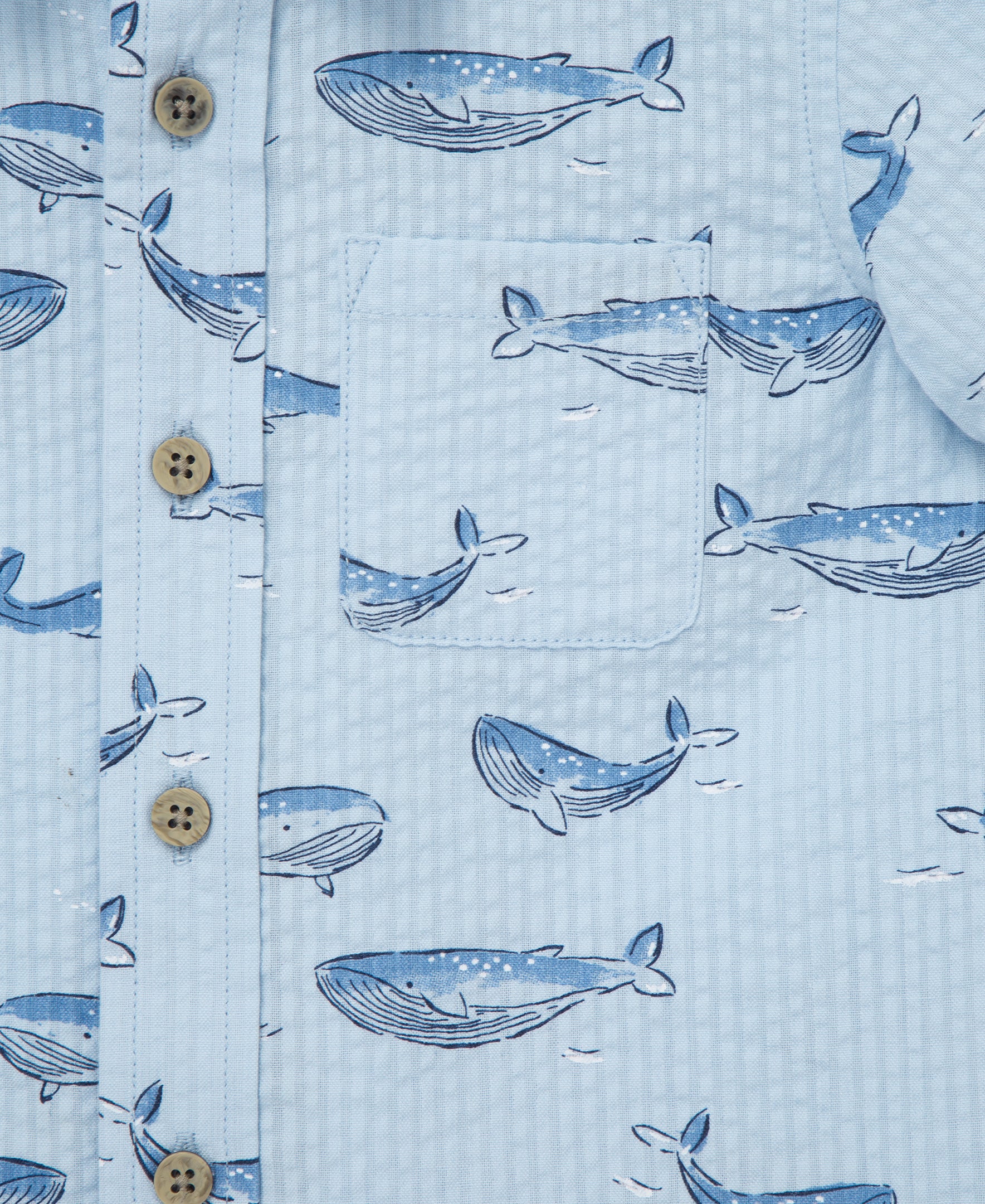 Whale Woven Short Set (2T-4T) - Little Me