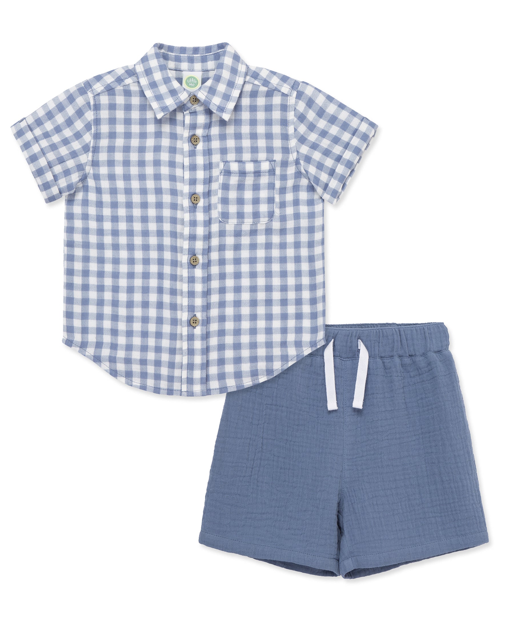 Check Woven Short Set (2T-4T) - Little Me
