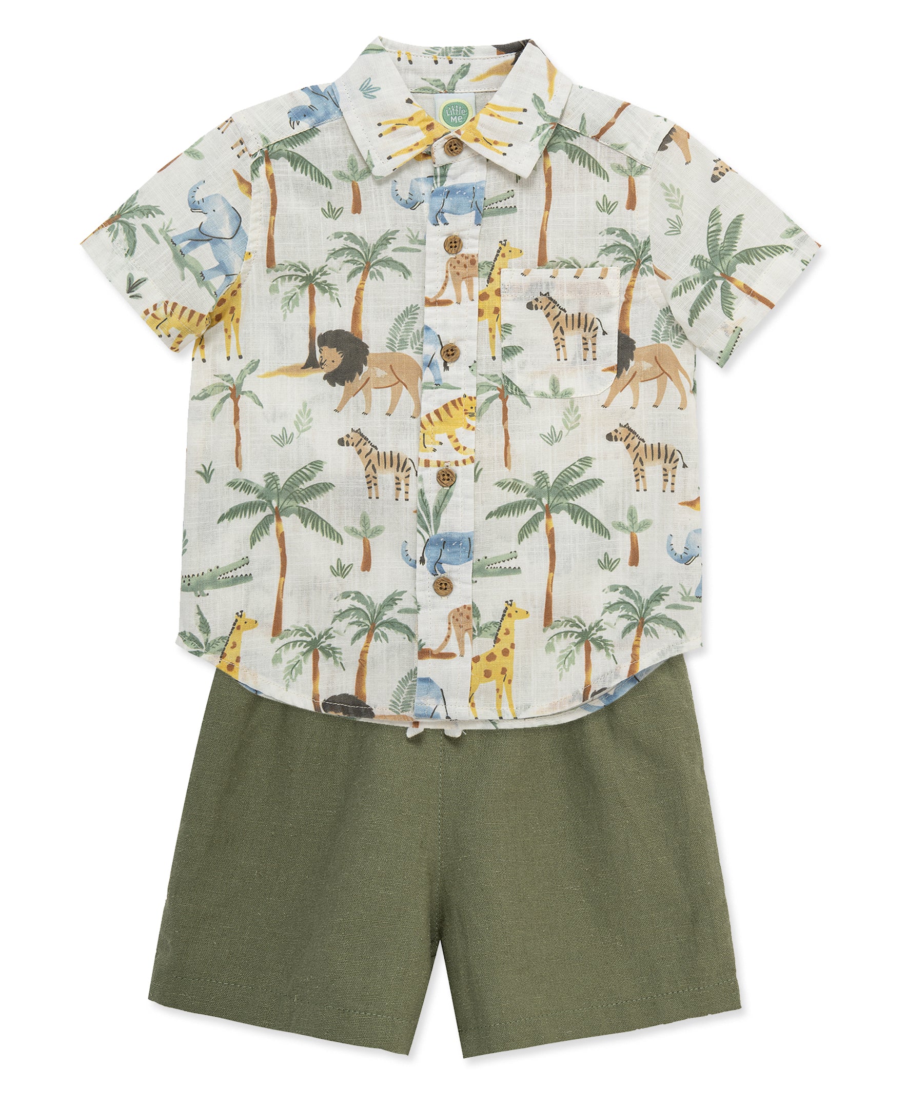 Safari Woven Short Set (12M-24M) - Little Me