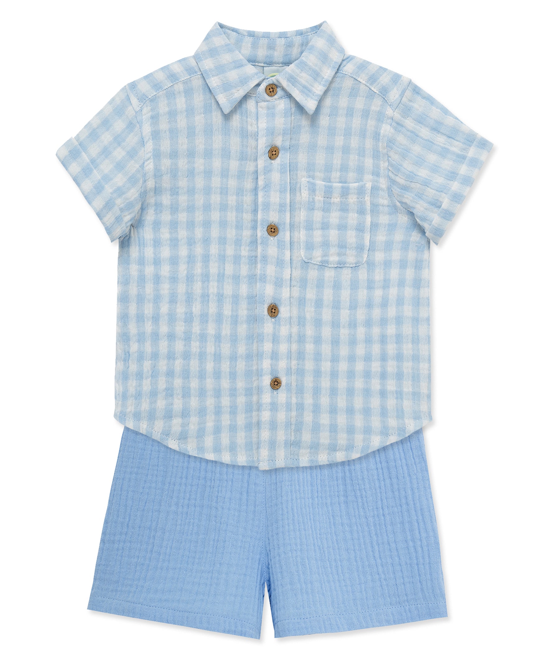 Check Woven Short Set (2T-4T) - Little Me