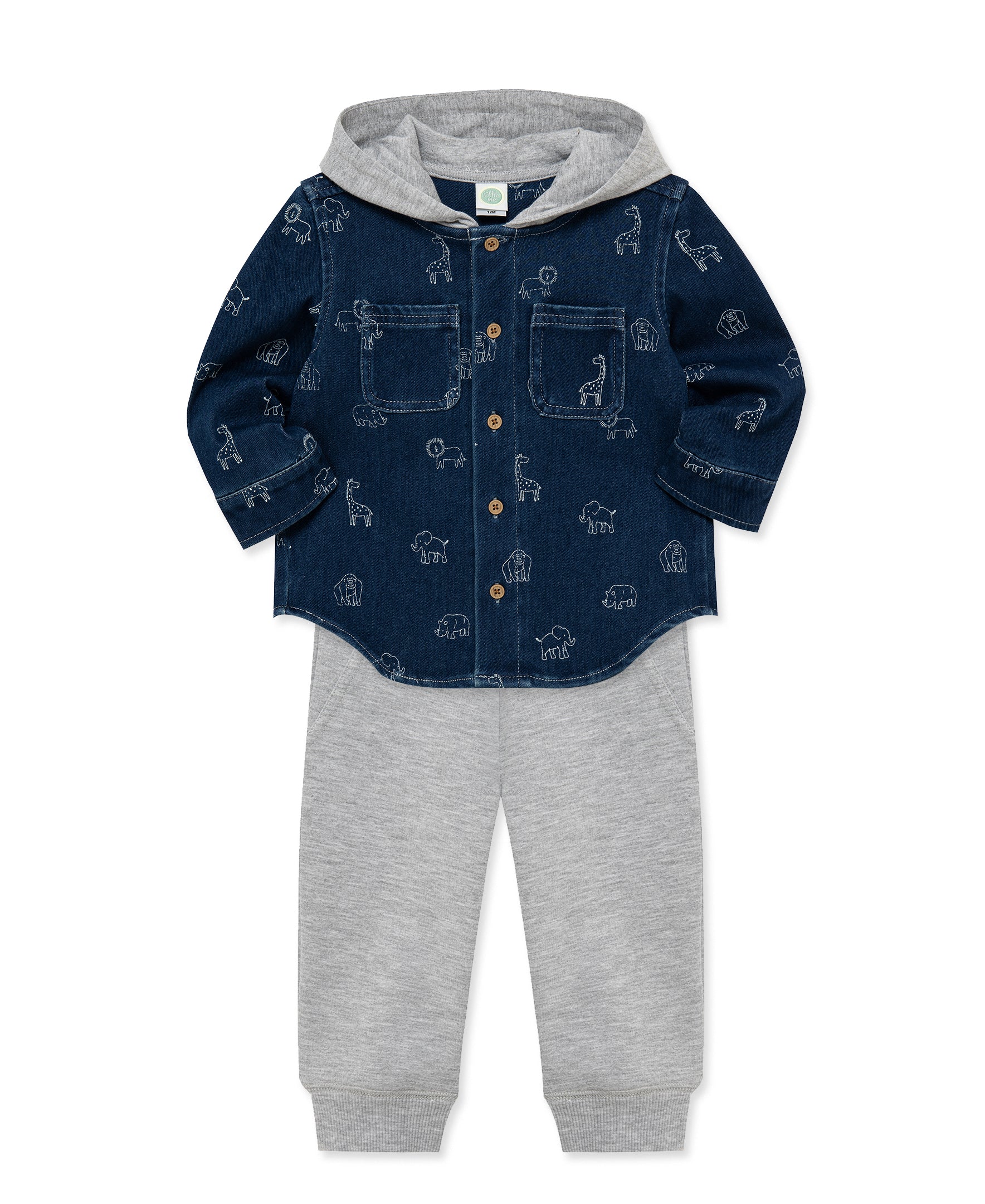 Safari Hooded Shirt Set (12M-24M) - Little Me