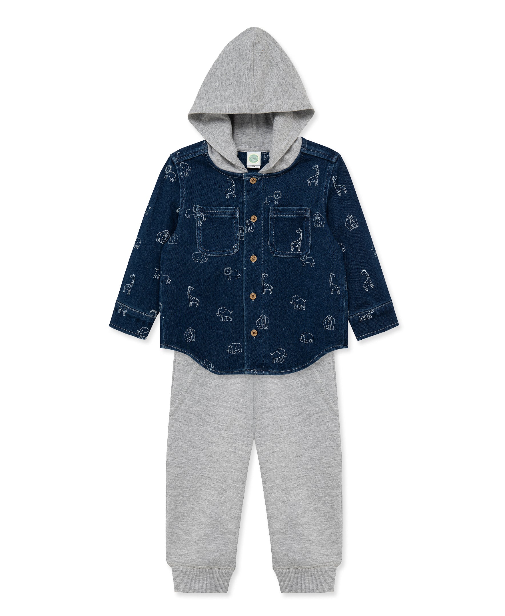 Safari Hooded Shirt Set (12M-24M) - Little Me