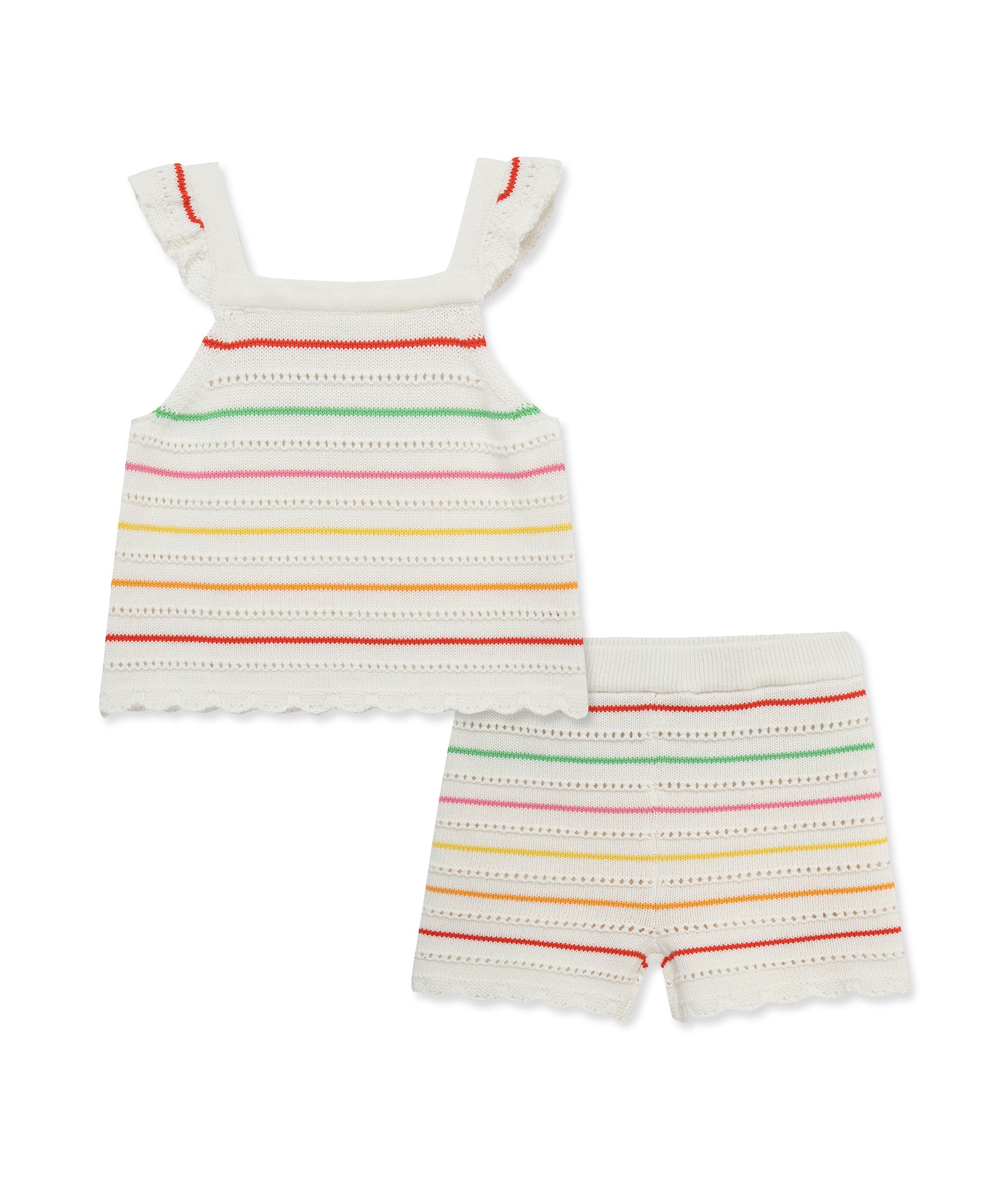 Thin Stripe Pointelle Knit Short Set (12M-24M) - Little Me