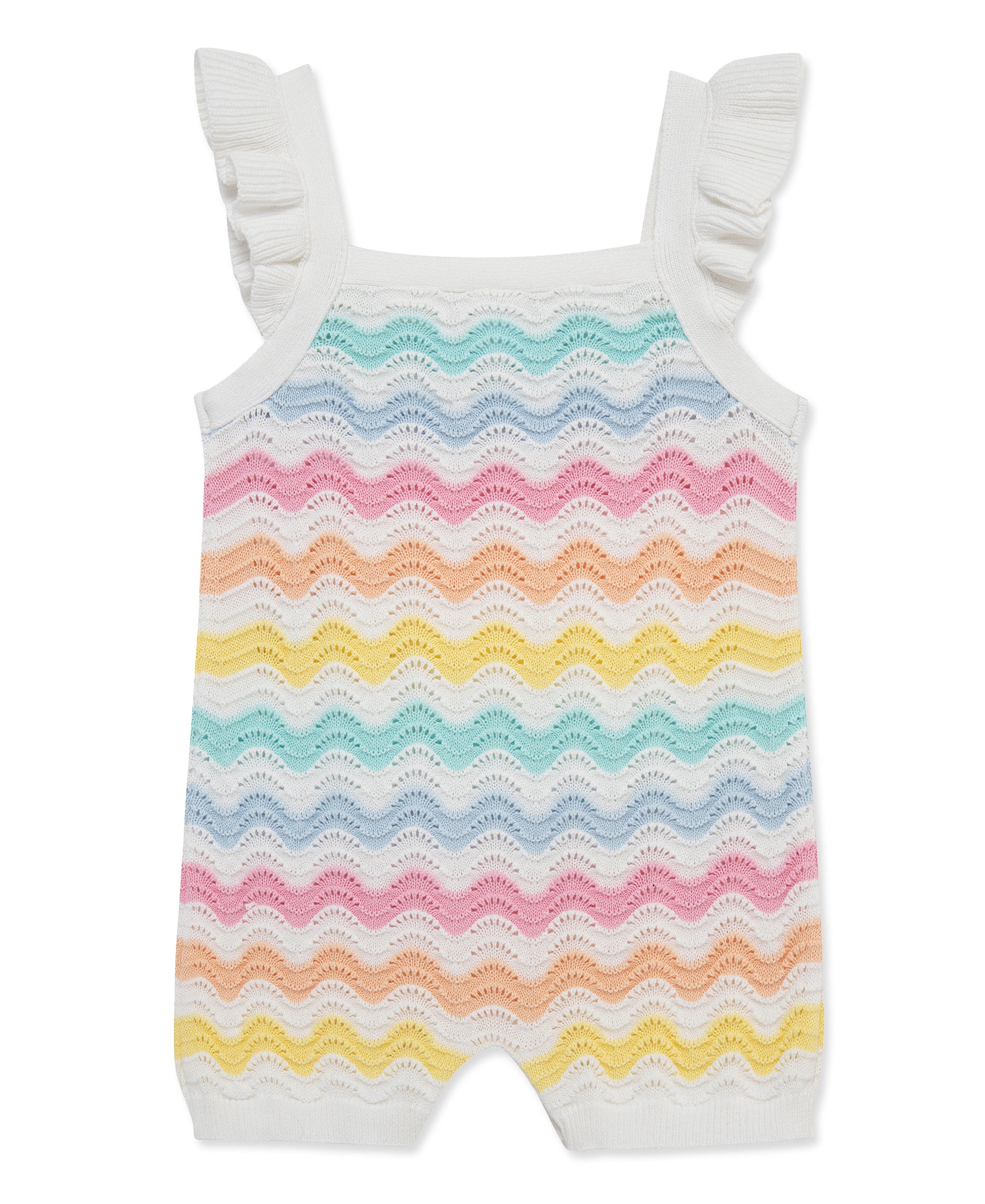 Wavy Pointelle Knit Romper (12M-24M) - Little Me