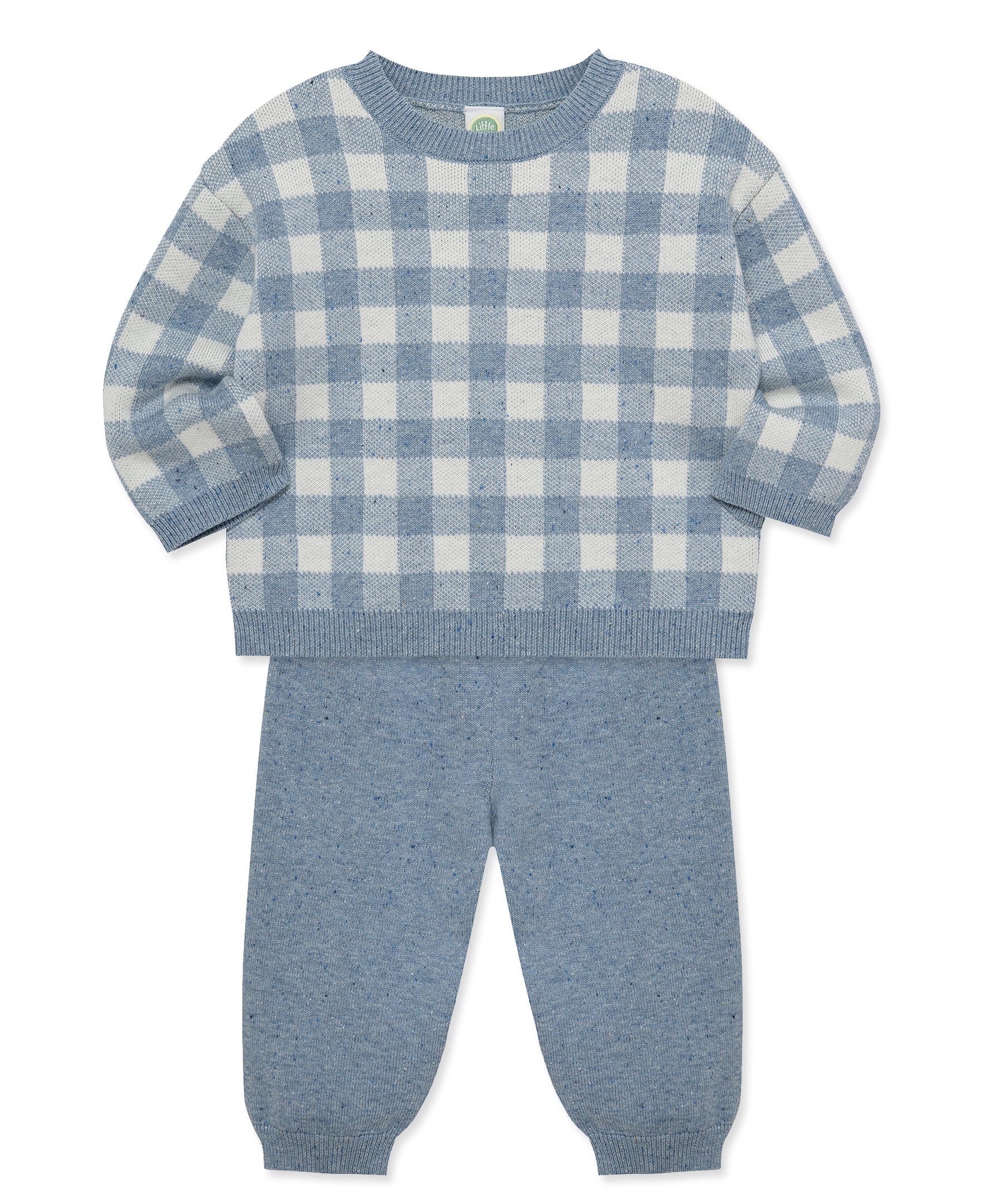 Blue Gingham Sweater Set (12M-24M) - Little Me