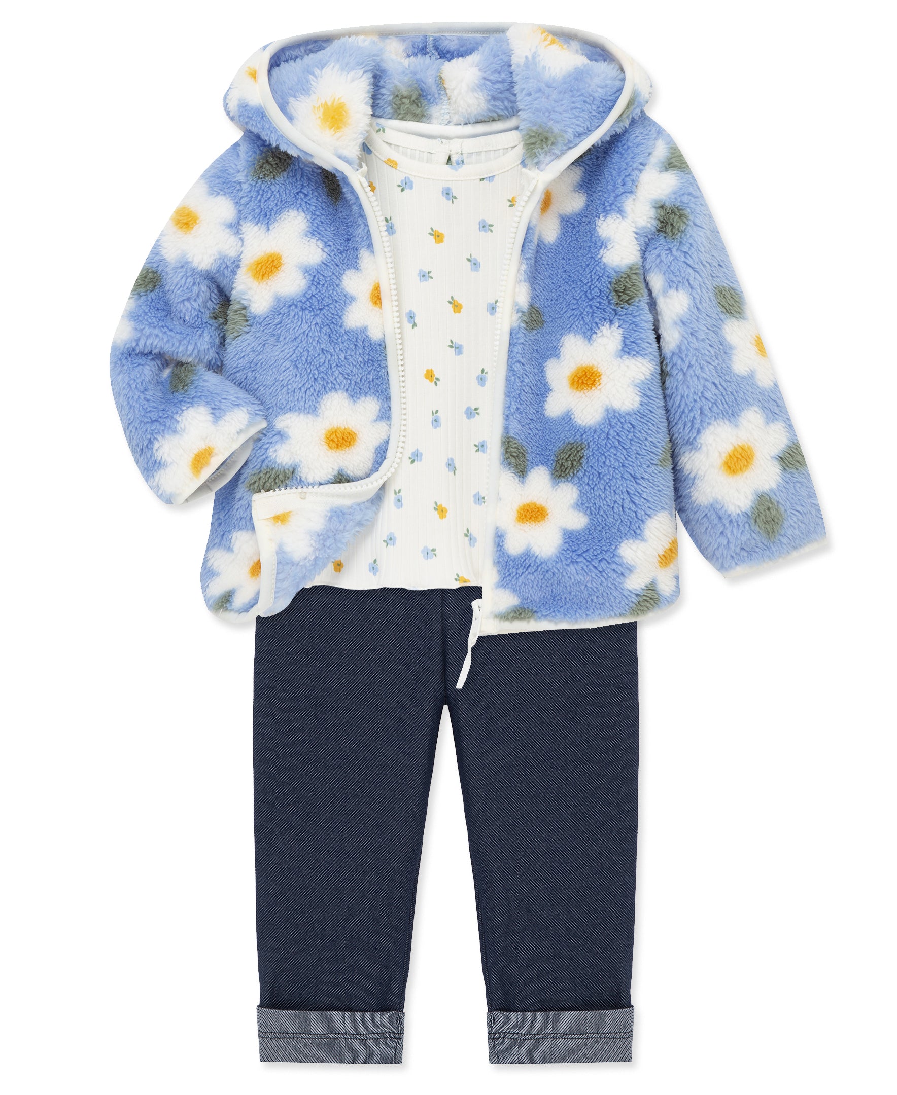 Floral 3-Piece Toddler Sherpa Set (2T-4T) - Little Me