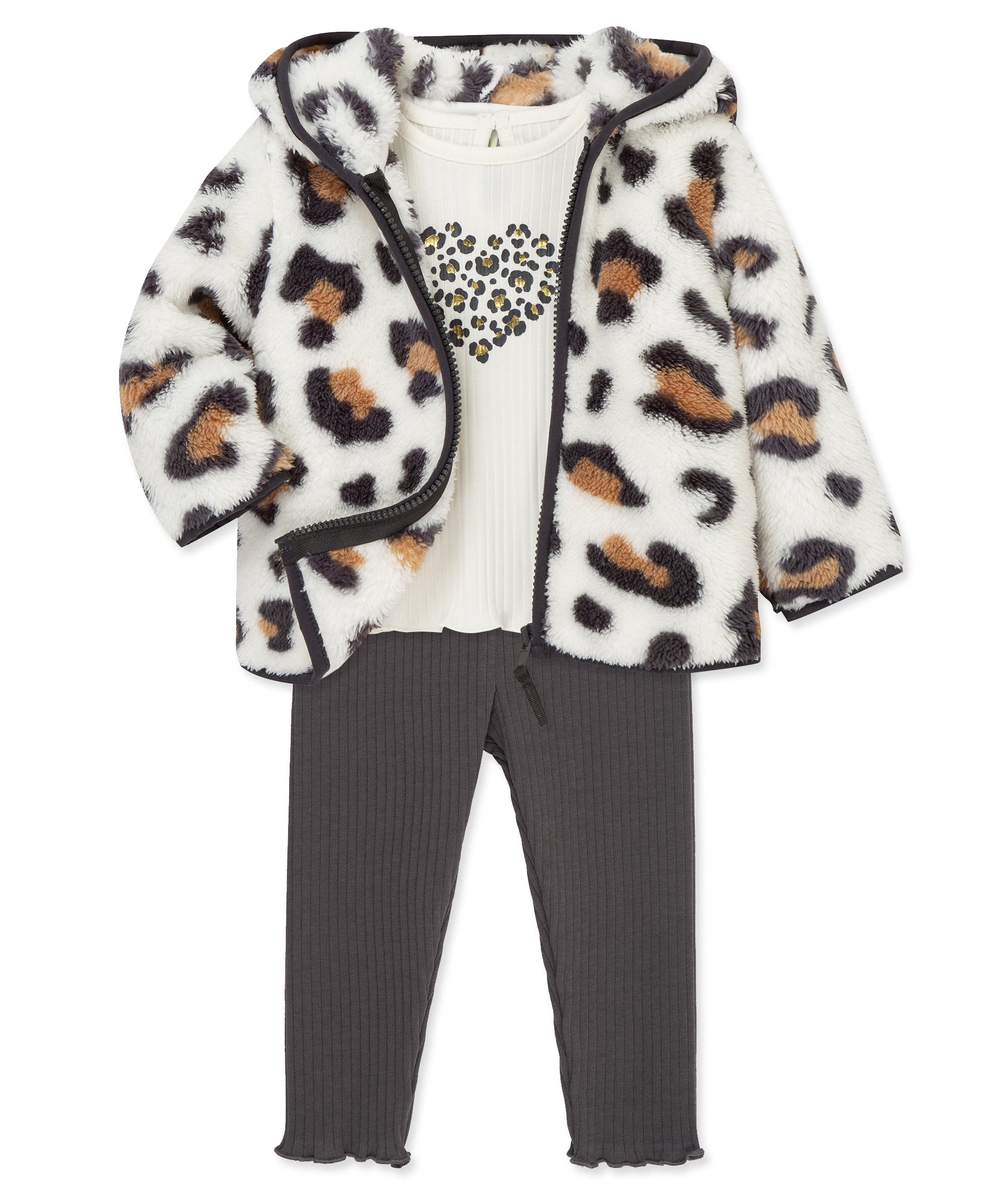Leopard 3-Piece Toddler Sherpa Set (2T-4T) - Little Me