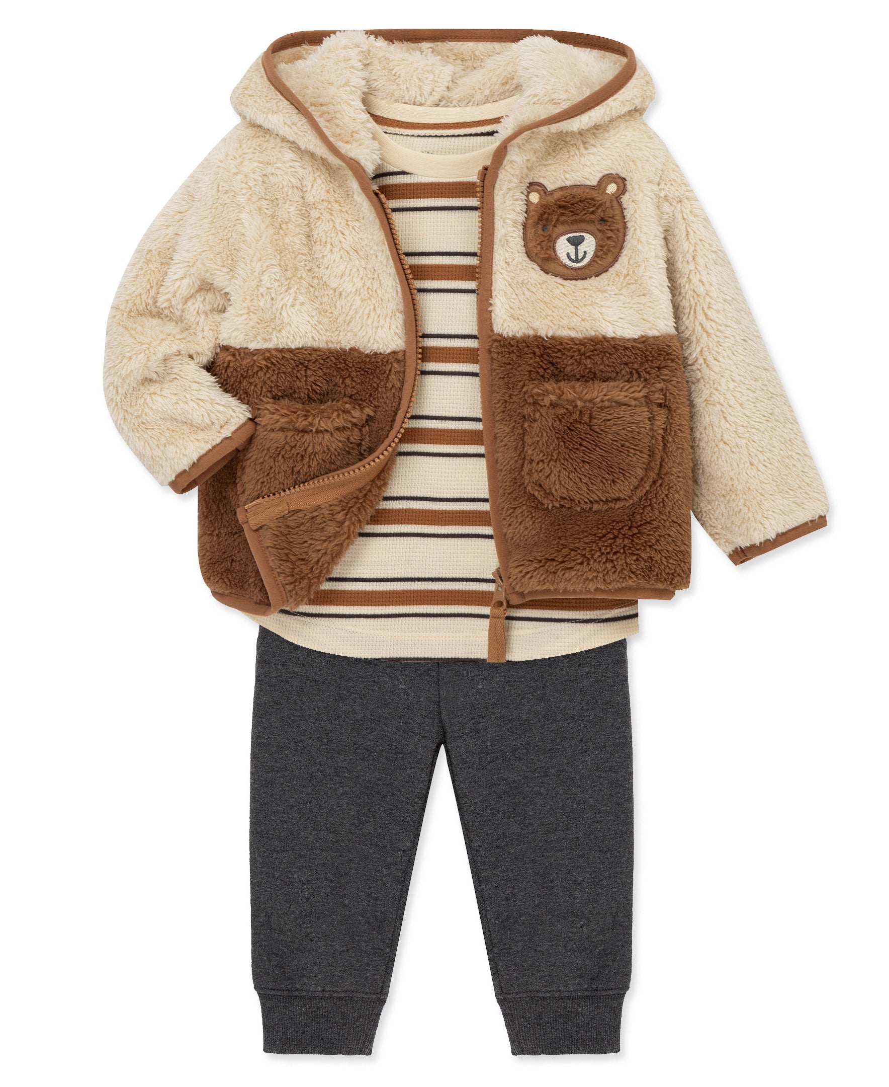 Bear 3-Piece Sherpa Set (12M-24M) - Little Me