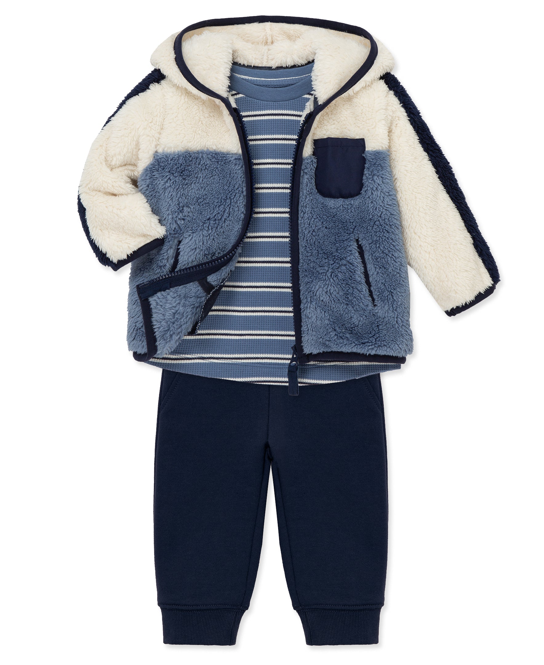 Colorblock 3-Piece Sherpa Set (12M-24M) - Little Me