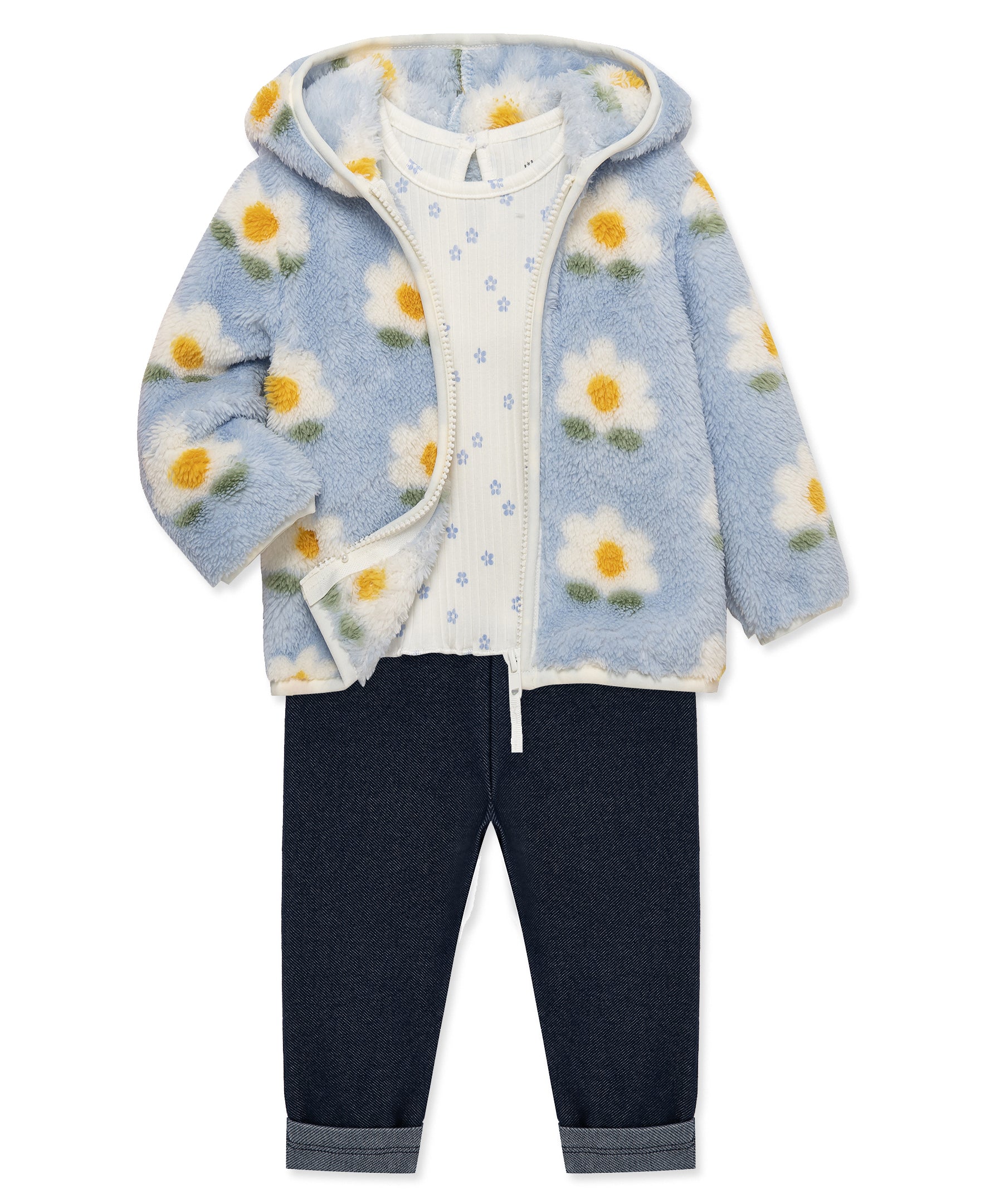 Floral 3-Piece Sherpa Set (2T-4T) - Little Me