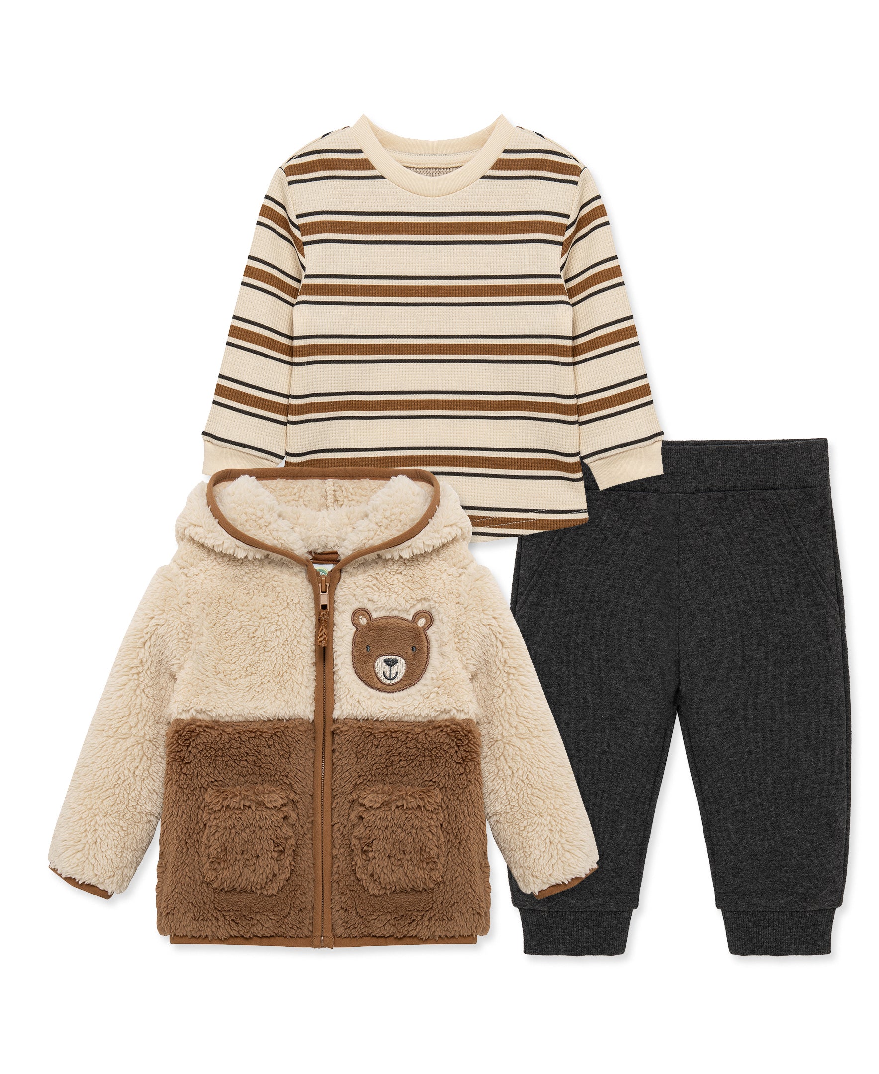 Bear 3-Piece Sherpa Set (12M-24M) - Little Me