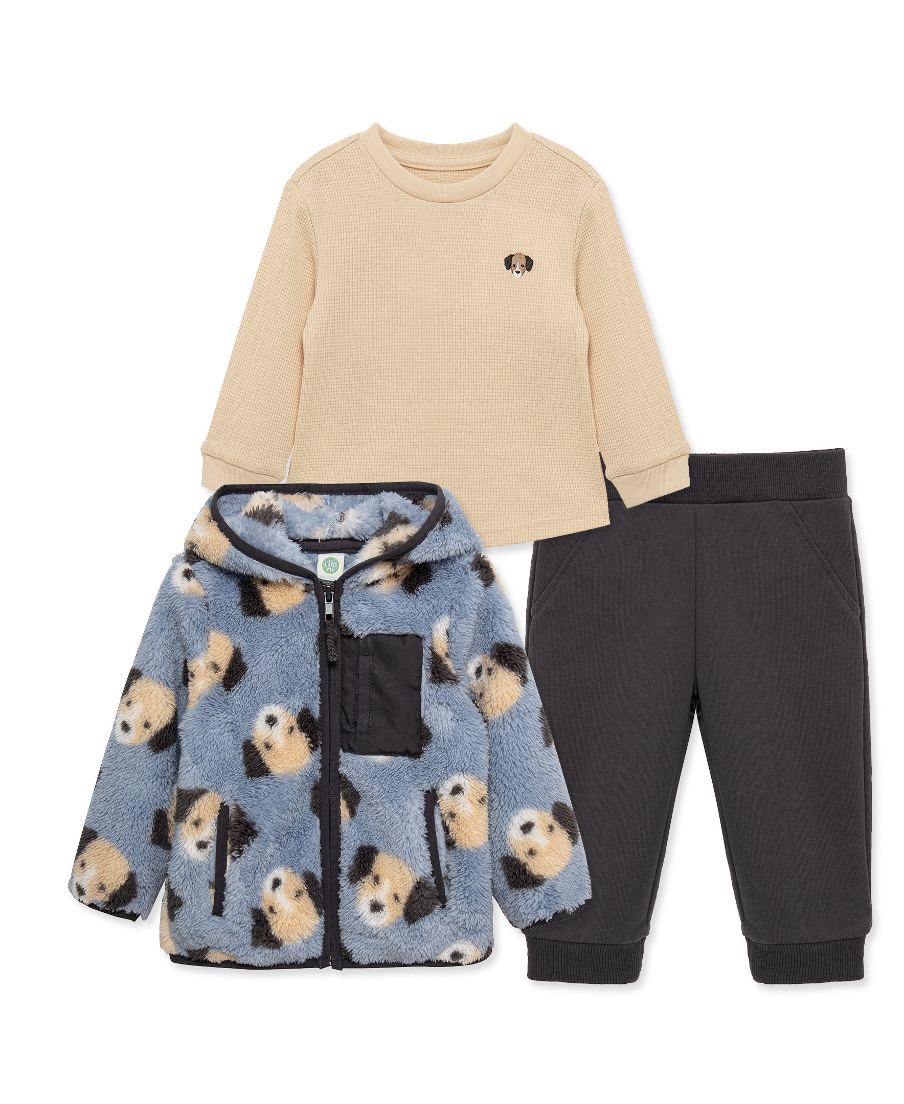 Puppy 3-Piece Sherpa Set (12M-24M) - Little Me