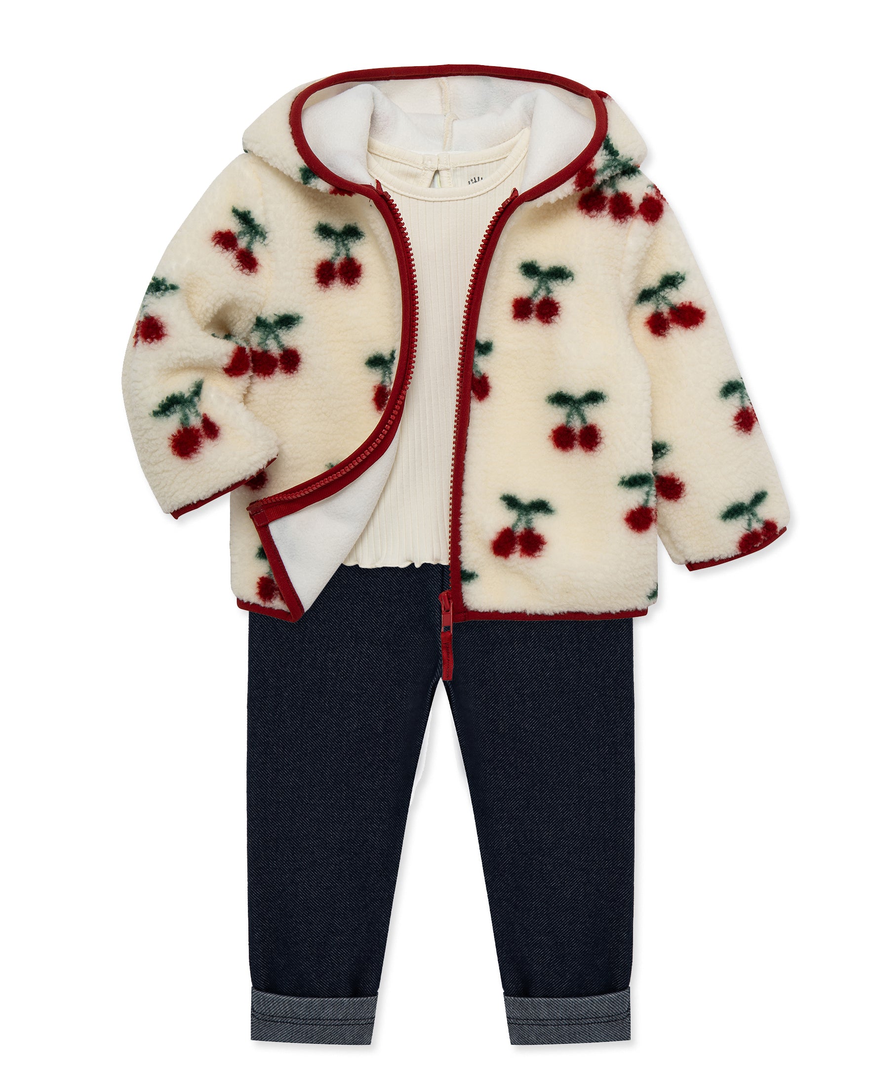 Cherry 3-Piece Sherpa Set (2T-4T) - Little Me