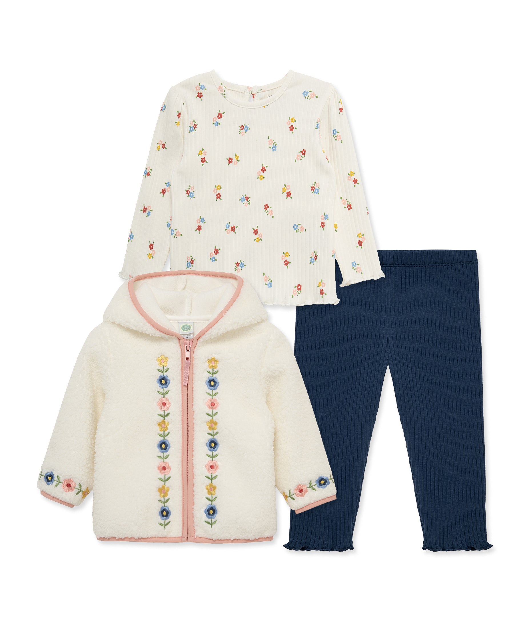 Embroidered 3-Piece Sherpa Set (12M-24M) - Little Me