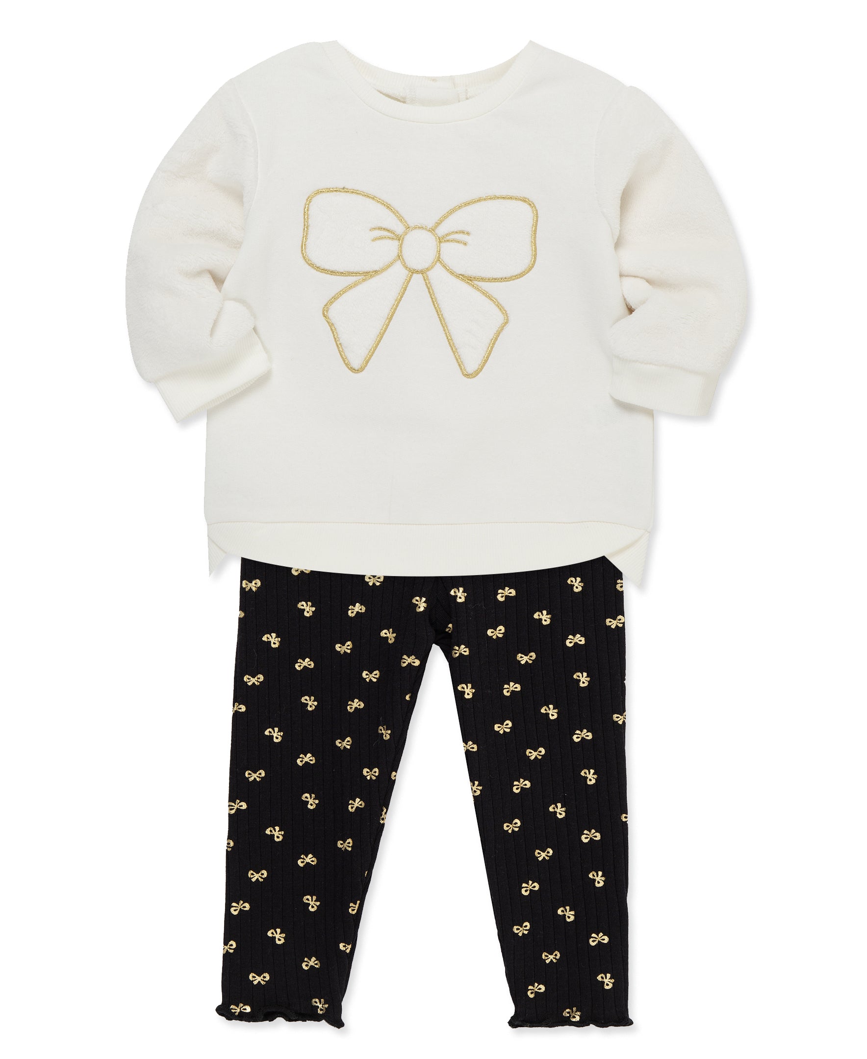 Bow 2-Piece Toddler Sweatshirt Set (2T-4T) - Little Me
