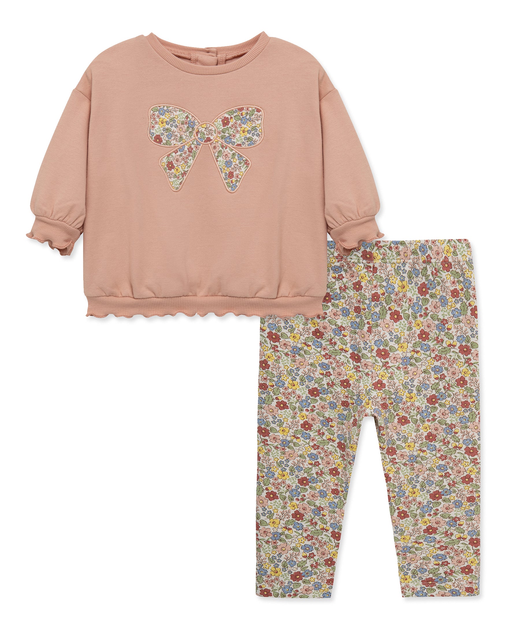 Bow 2-Piece Sweatshirt Set (2T-4T) - Little Me