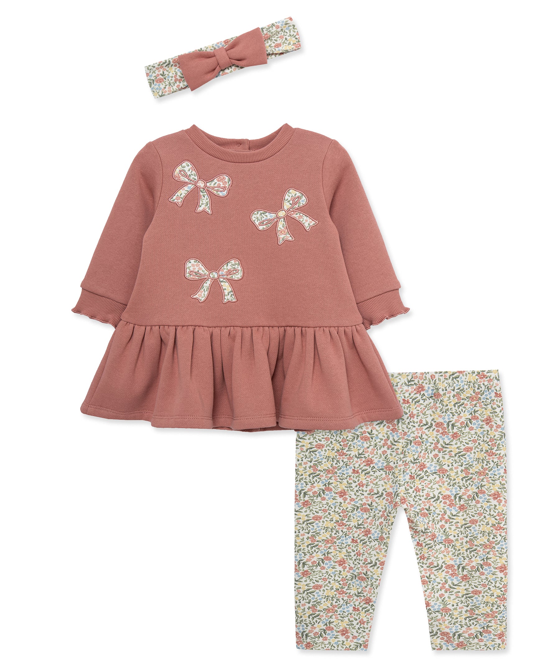 Bow Sweatshirt Dress Set (12M-24M) - Little Me