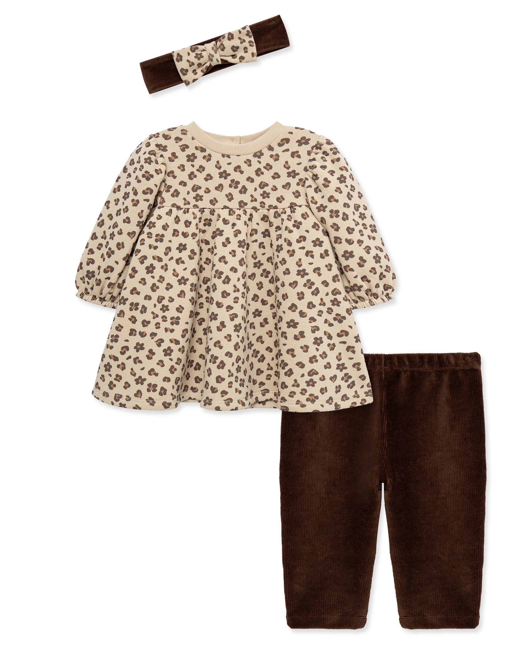 Leopard Sweatshirt Dress Set (12M-24M) - Little Me
