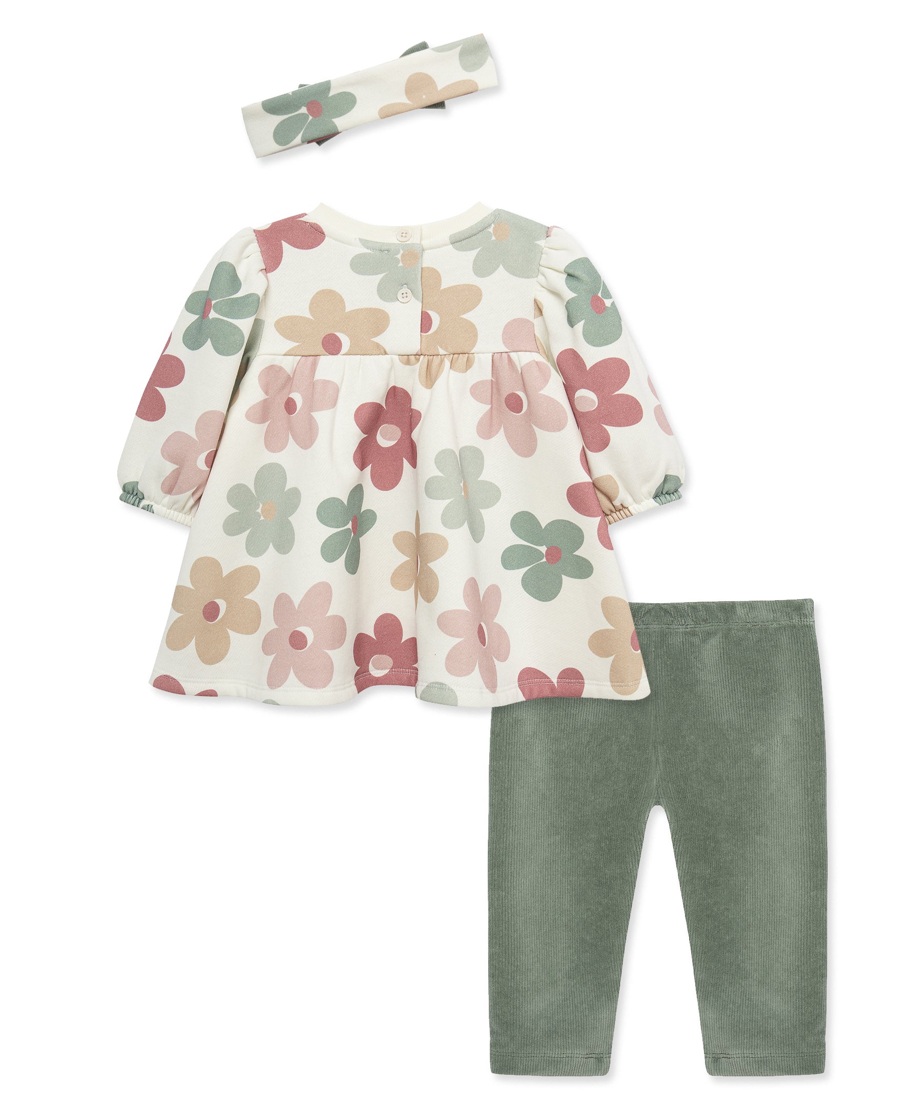 Floral Sweatshirt Dress Set (2T-4T) - Little Me