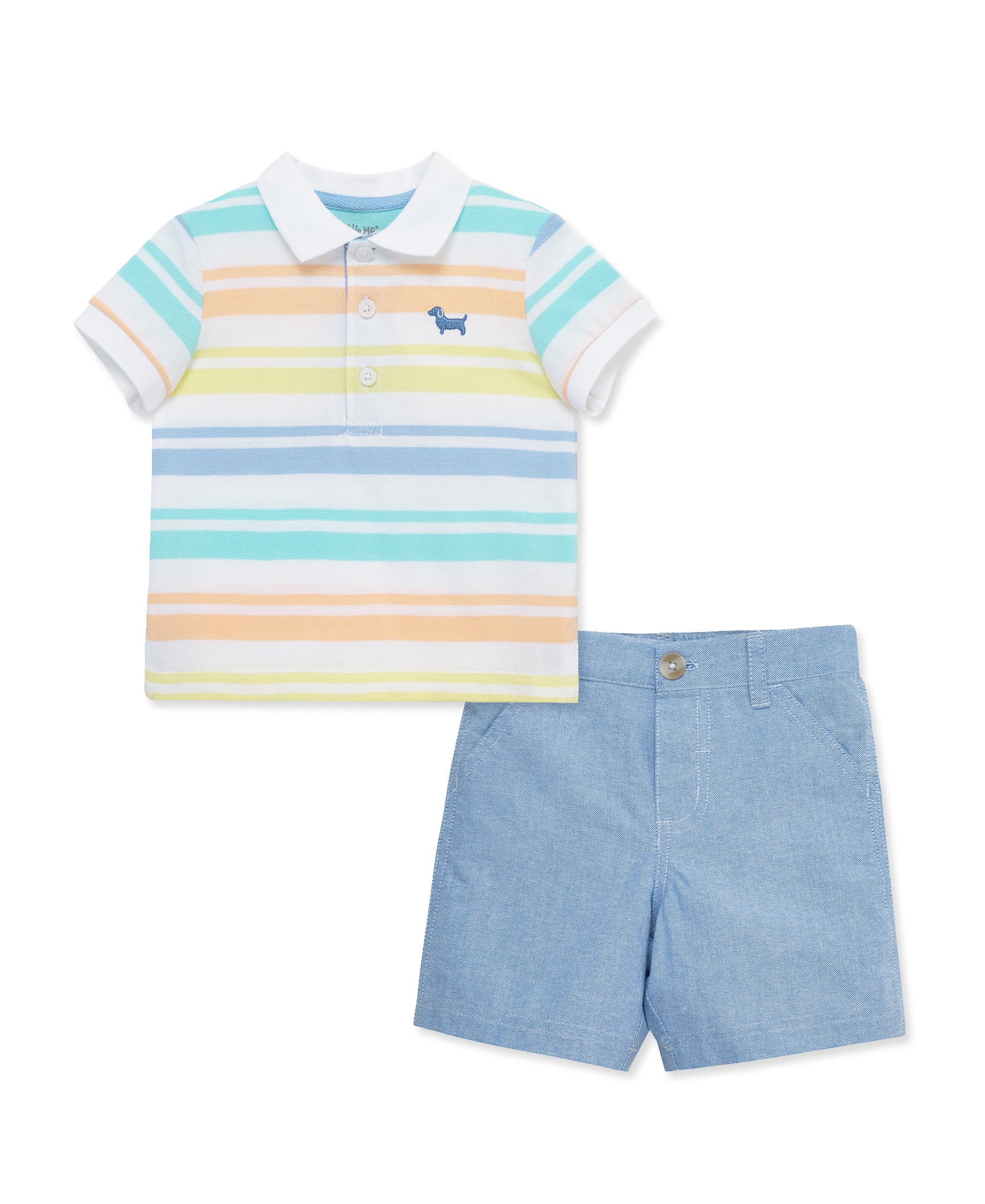 Stripe Polo Short Set (2T-4T) - Little Me
