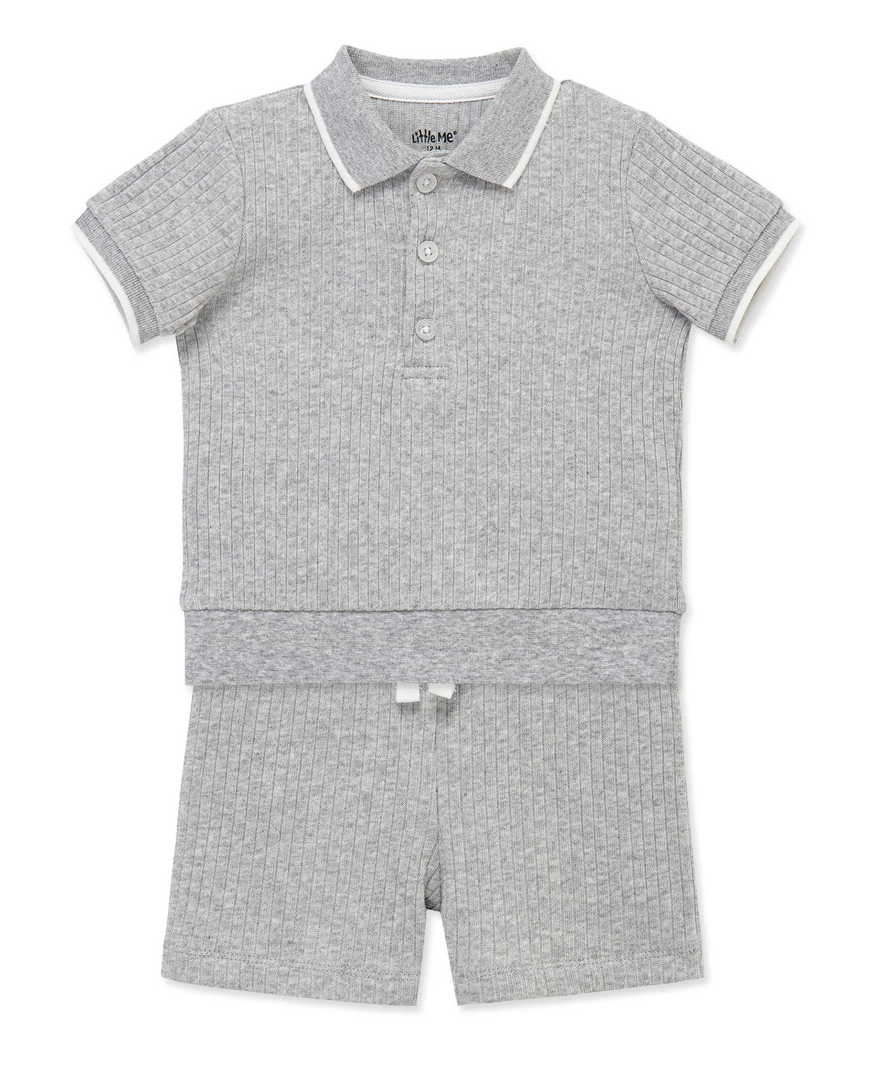 Heather Grey 2-Piece Short Set (2T-4T)