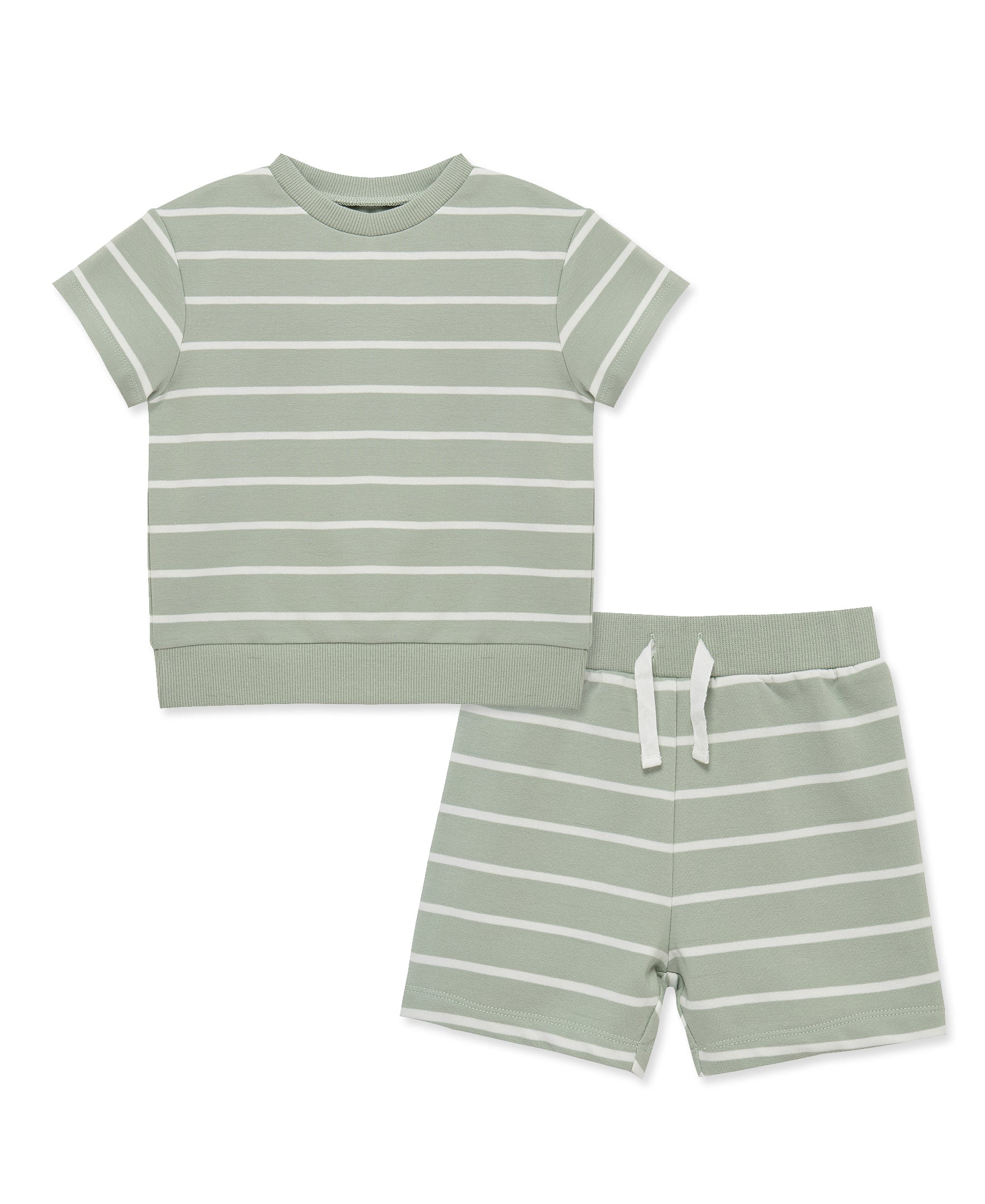 Green Stripe 2-Piece Short Set (12M-24M)
