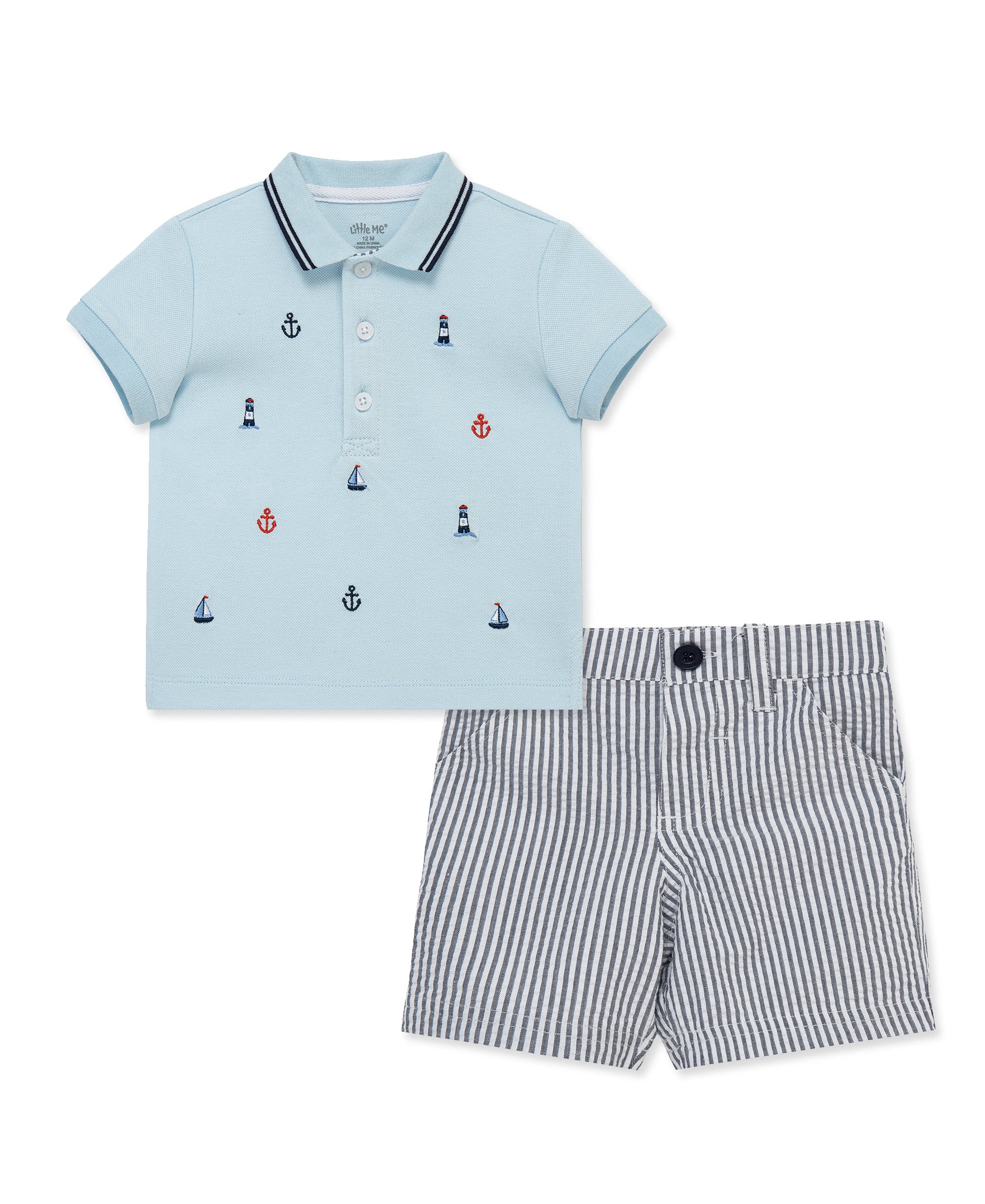 Nautical Polo Short Set (12M-24M) - Little Me