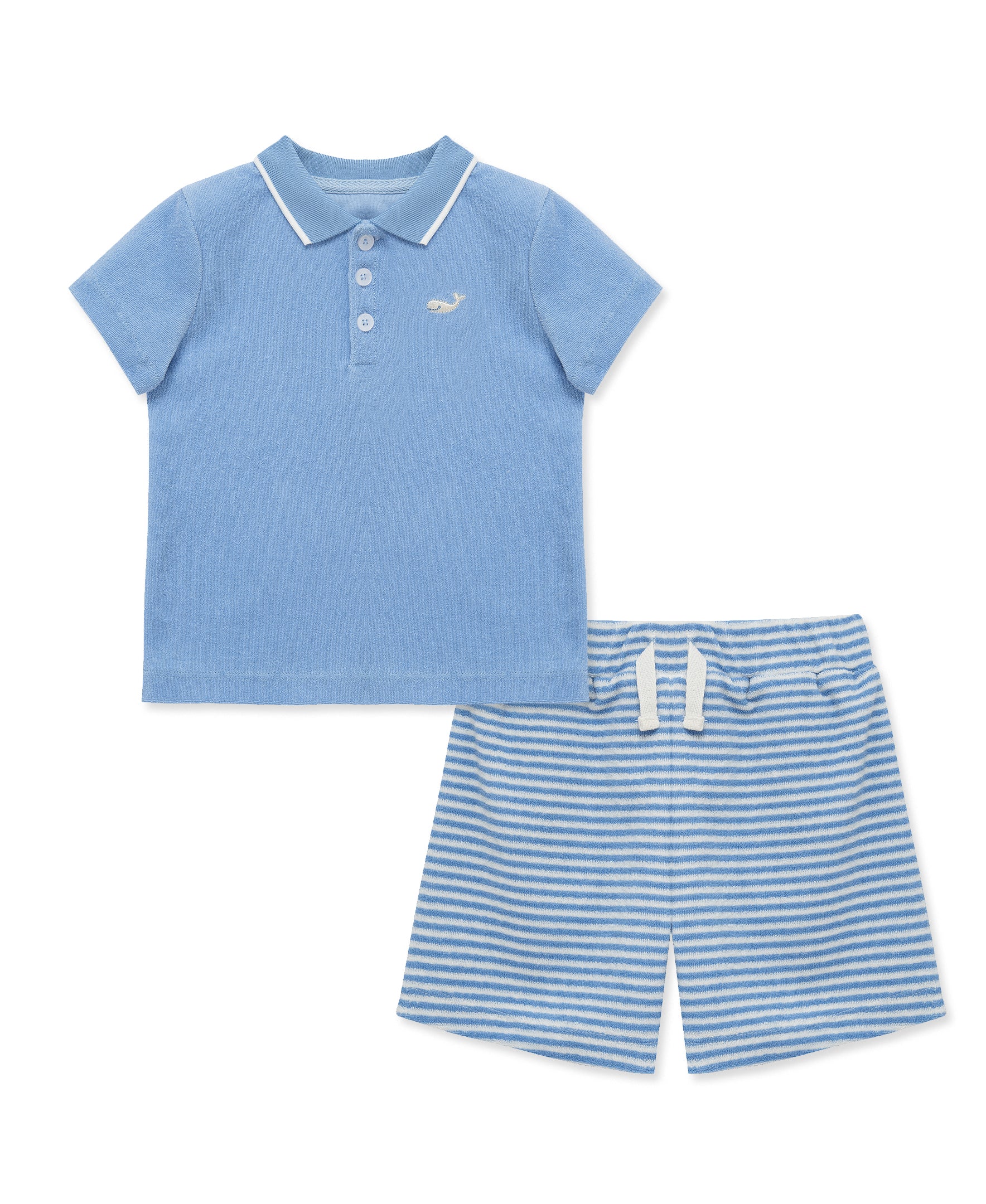 Whale Terry Short Set (12M-24M) - Little Me