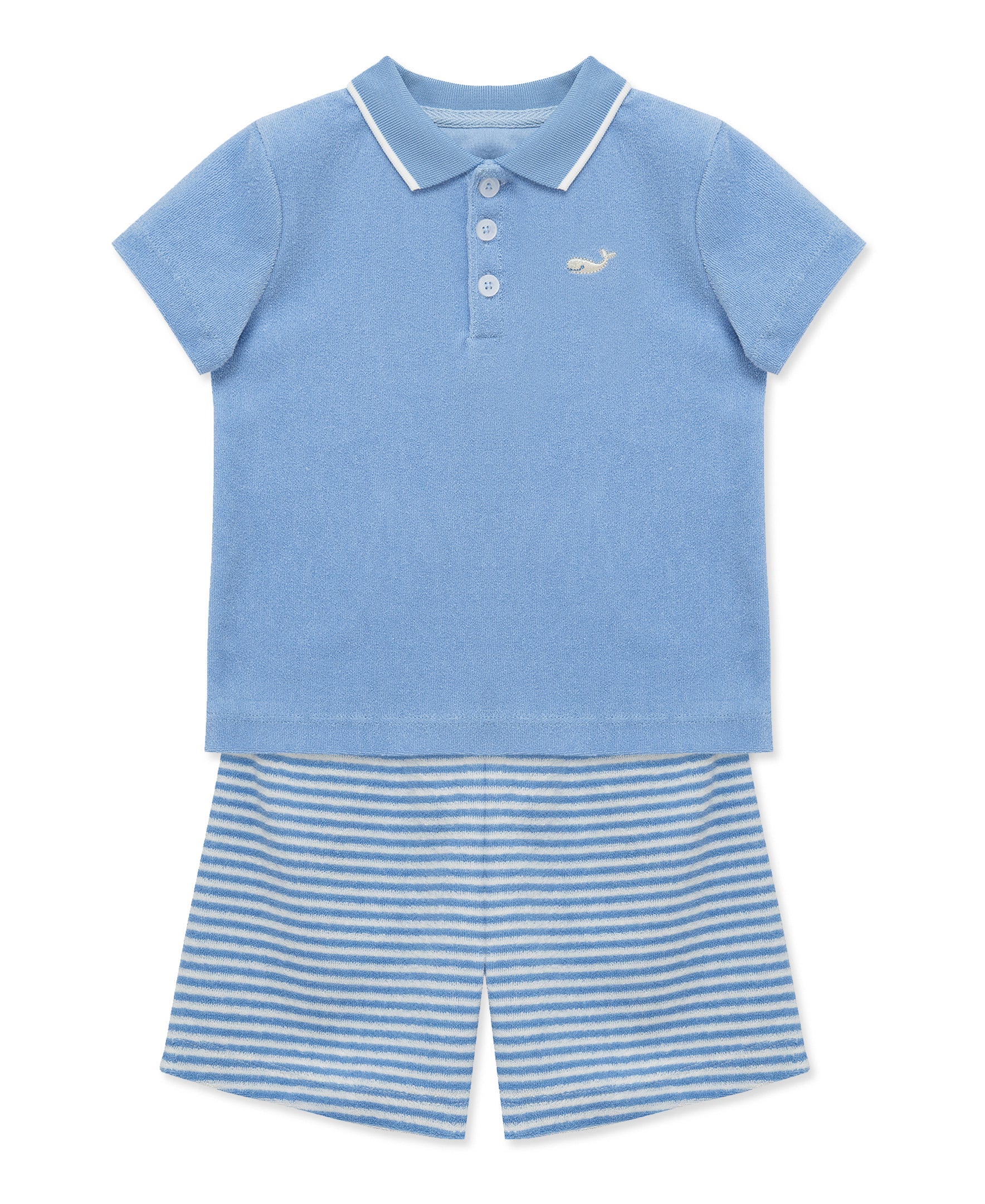 Whale Terry Short Set (2T-4T) - Little Me