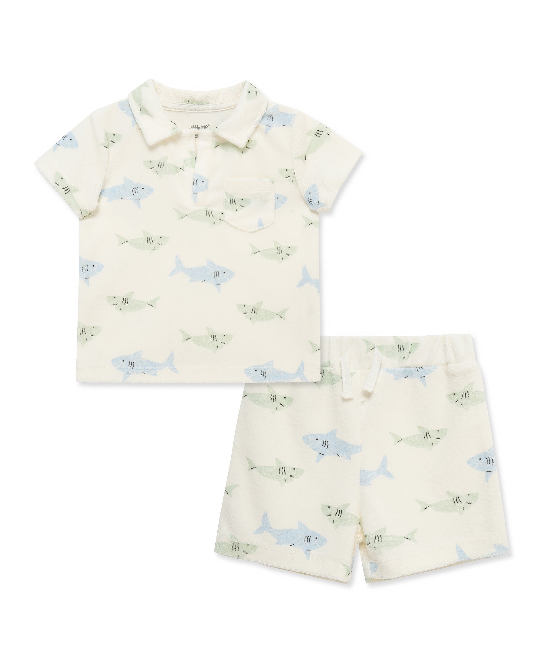 Shark Terry Short Set (12M-24M) - Little Me