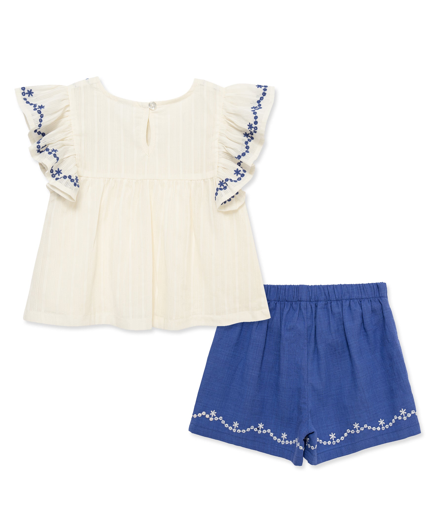 Blue Floral 2-Piece Woven Play Set (2T-4T) - Little Me